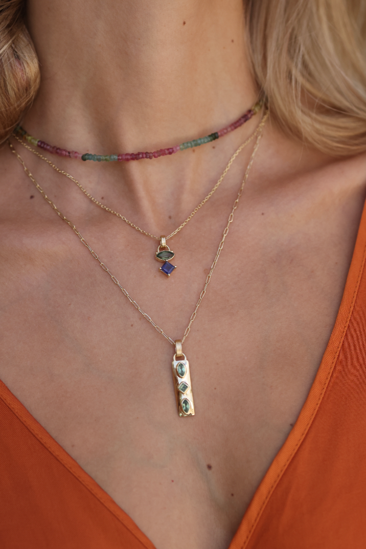 Coronet Apatite Gold Necklace