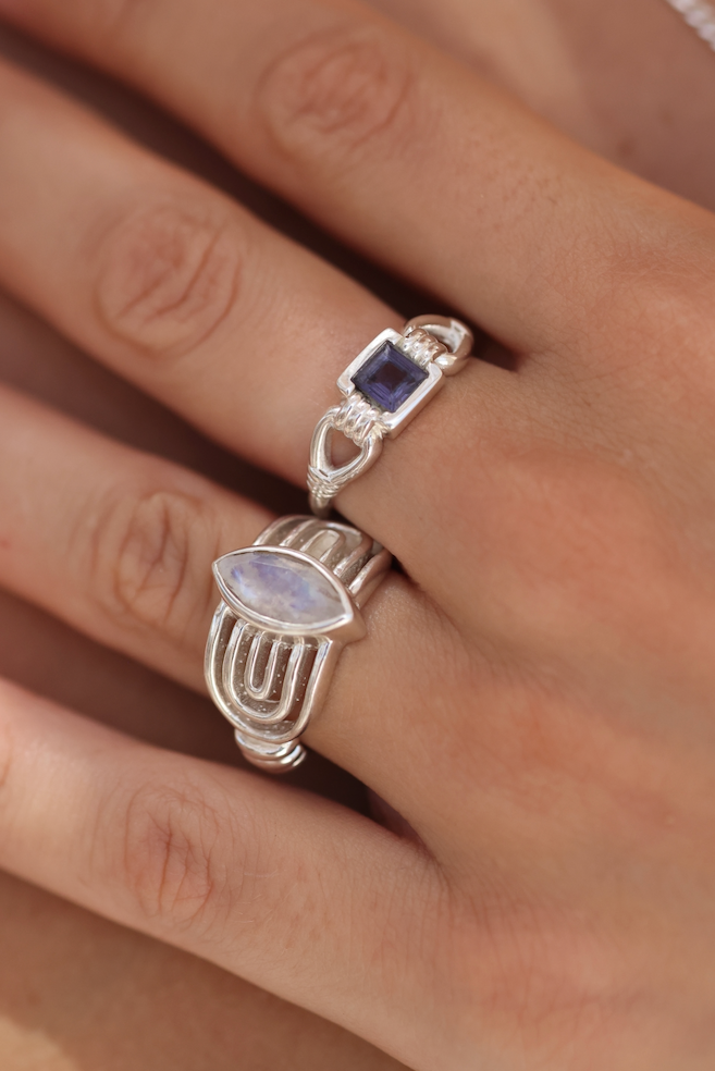 Freya Iolite Silver Ring