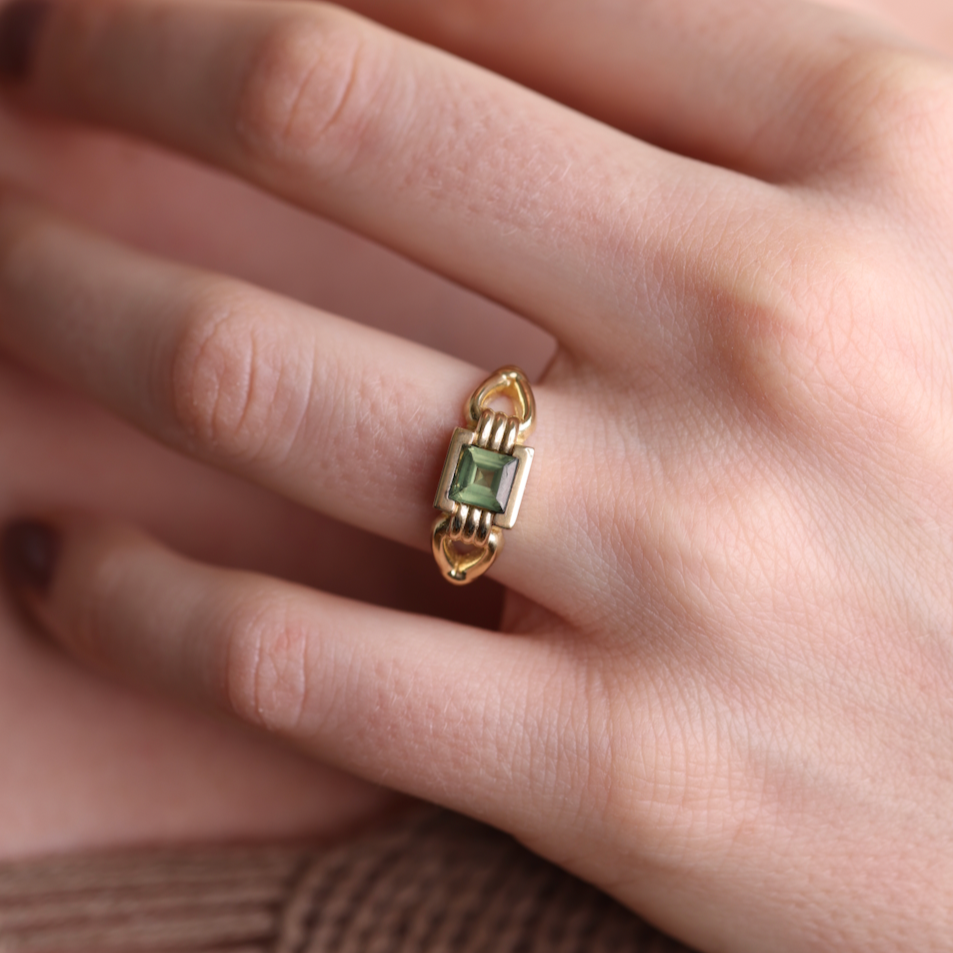 Freya Apatite Gold Ring