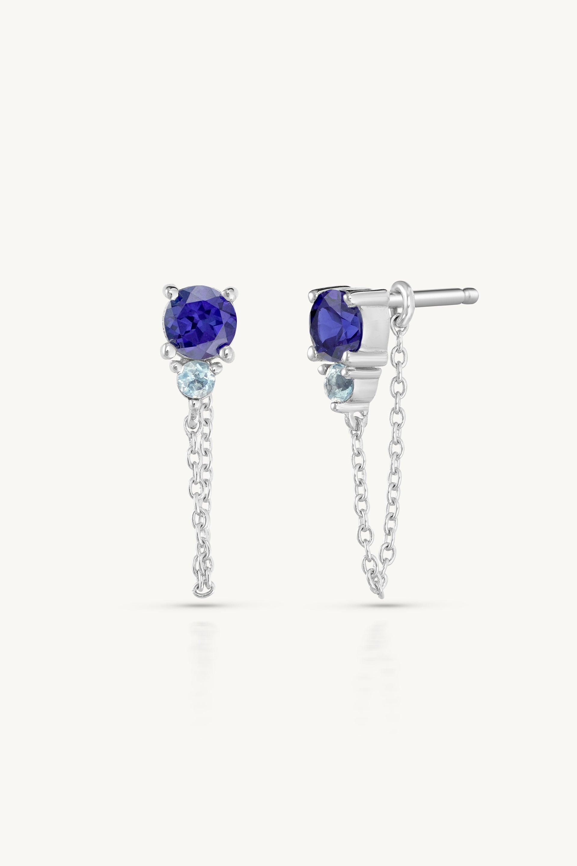 September Ombre Sapphire Birthstone Silver Stud – ToniMay