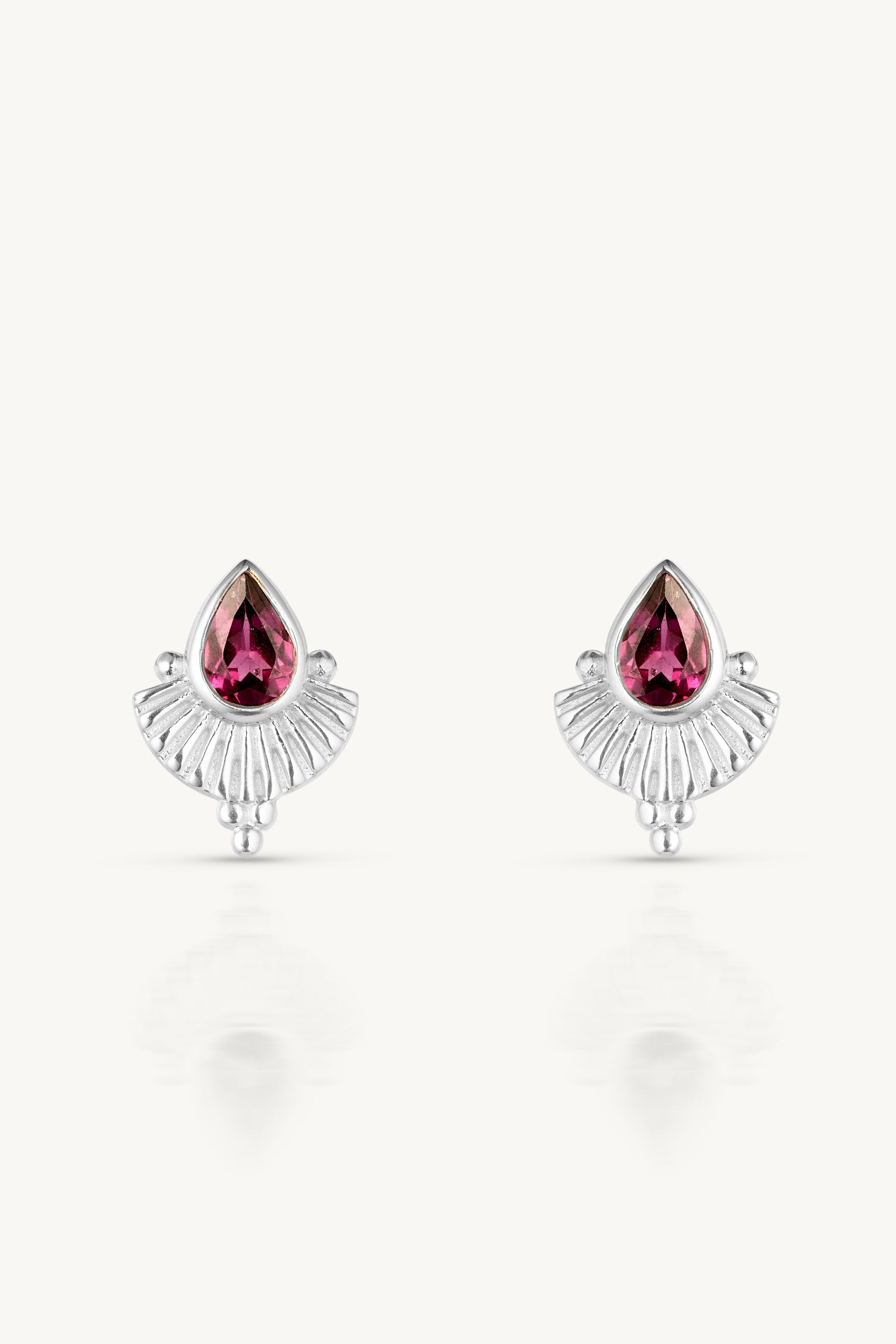 Rhodalite silver studs Rhodalite silver studs