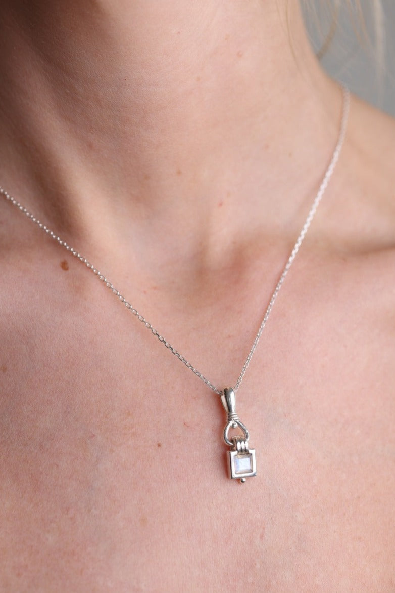 Freya Moonstone Silver Necklace