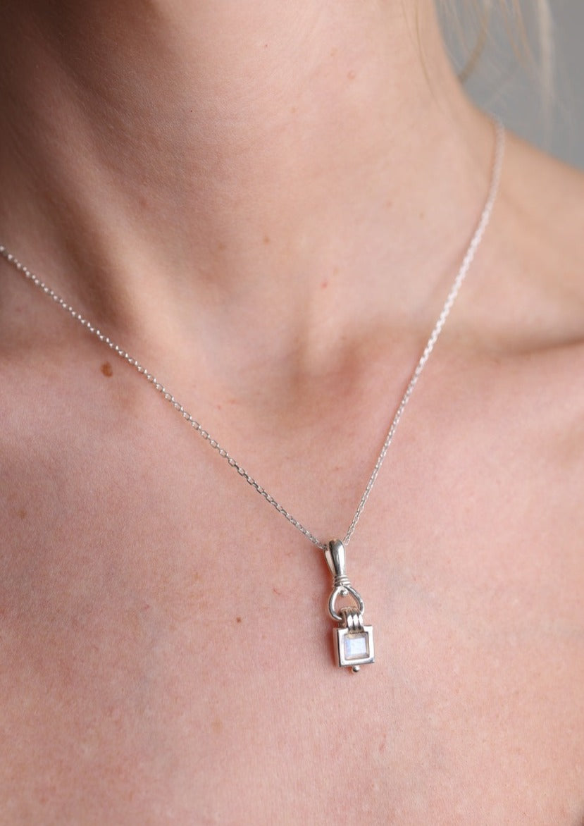 Freya Moonstone Silver Necklace