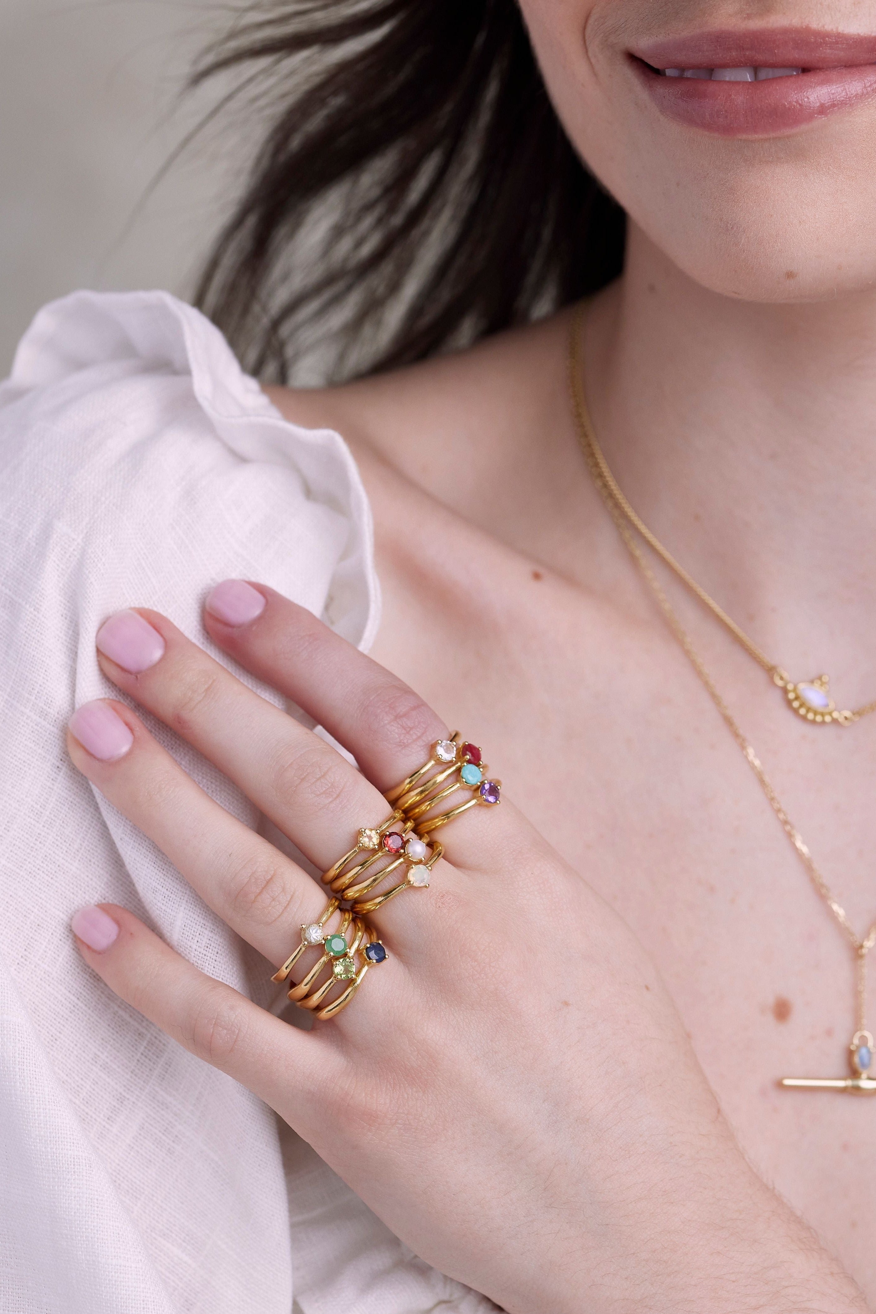 December Turquoise Gold Birthstone Ring