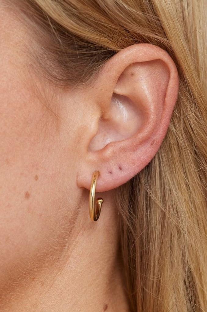 Polished Gold Hoops - Large