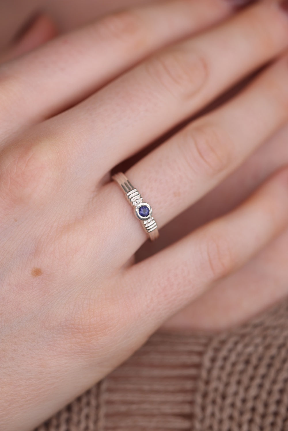 Rana Iolite Silver Ring