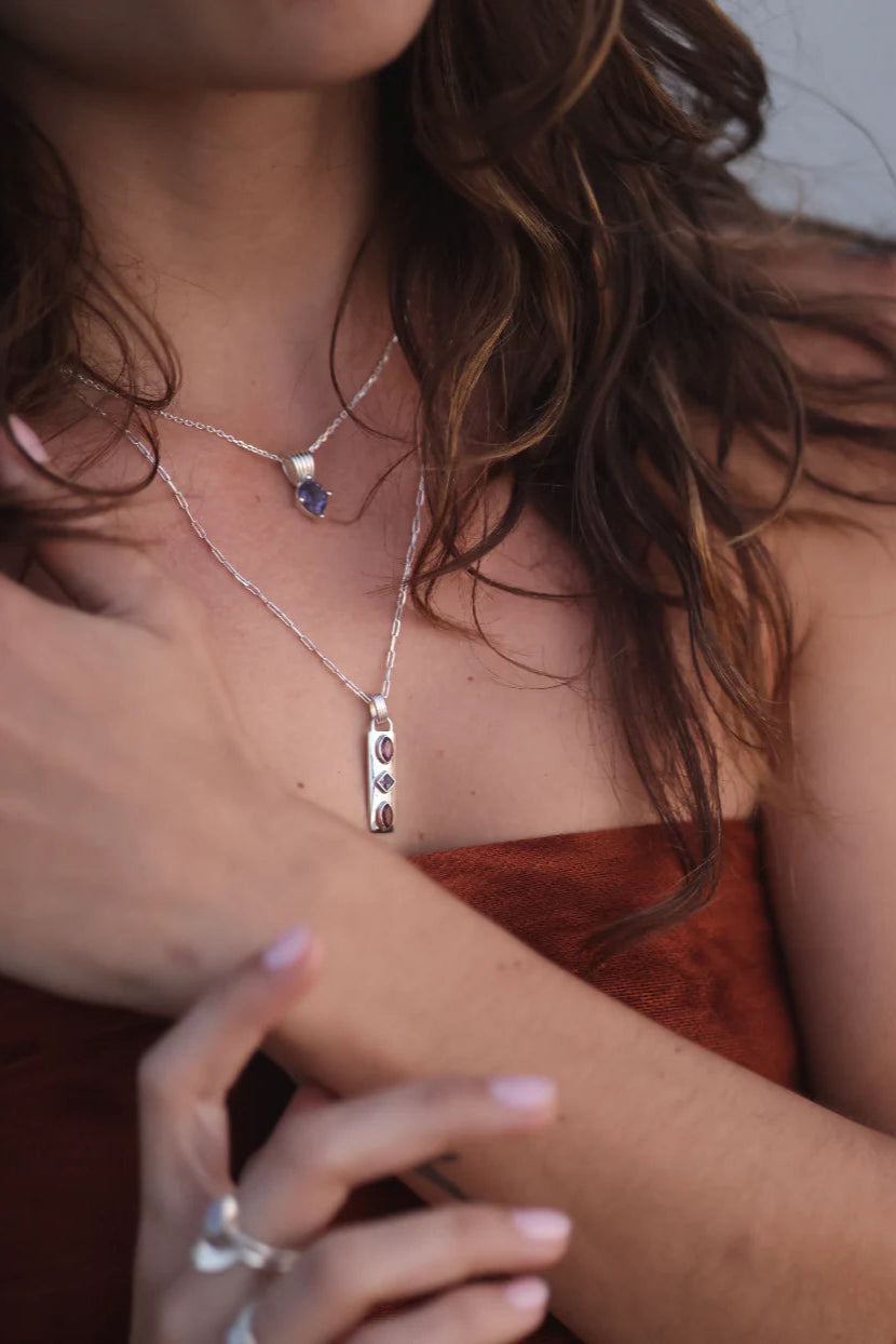 Coronet Apatite Silver Necklace