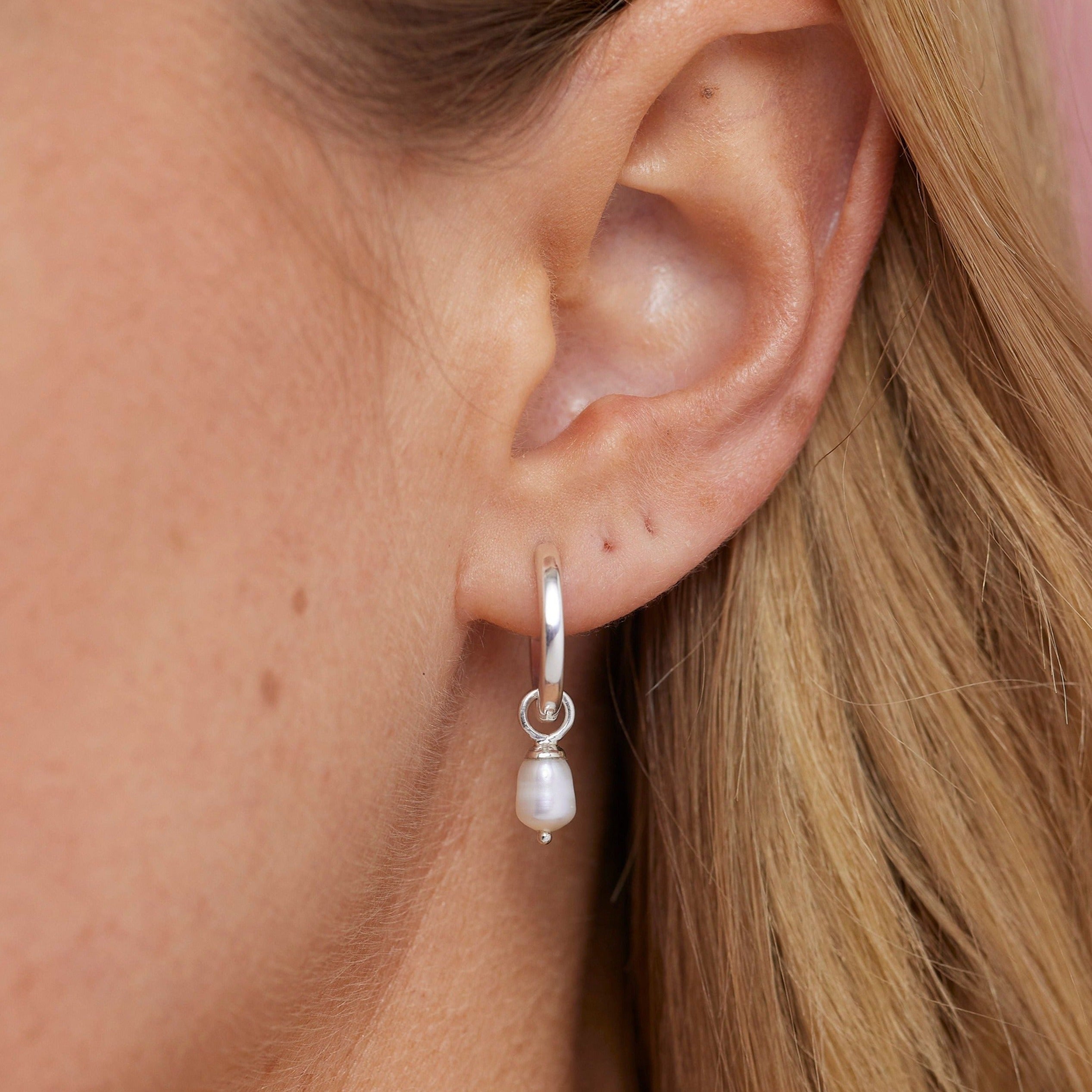 Pearl Silver Earring Charm