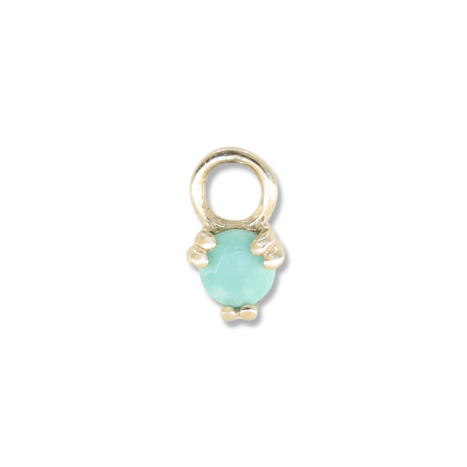 Orb Turquoise Gold Charm