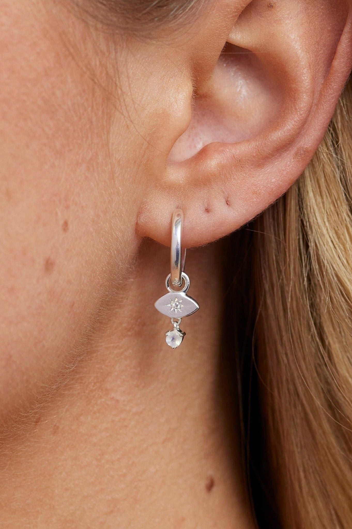 Vega Moonstone Silver Charm