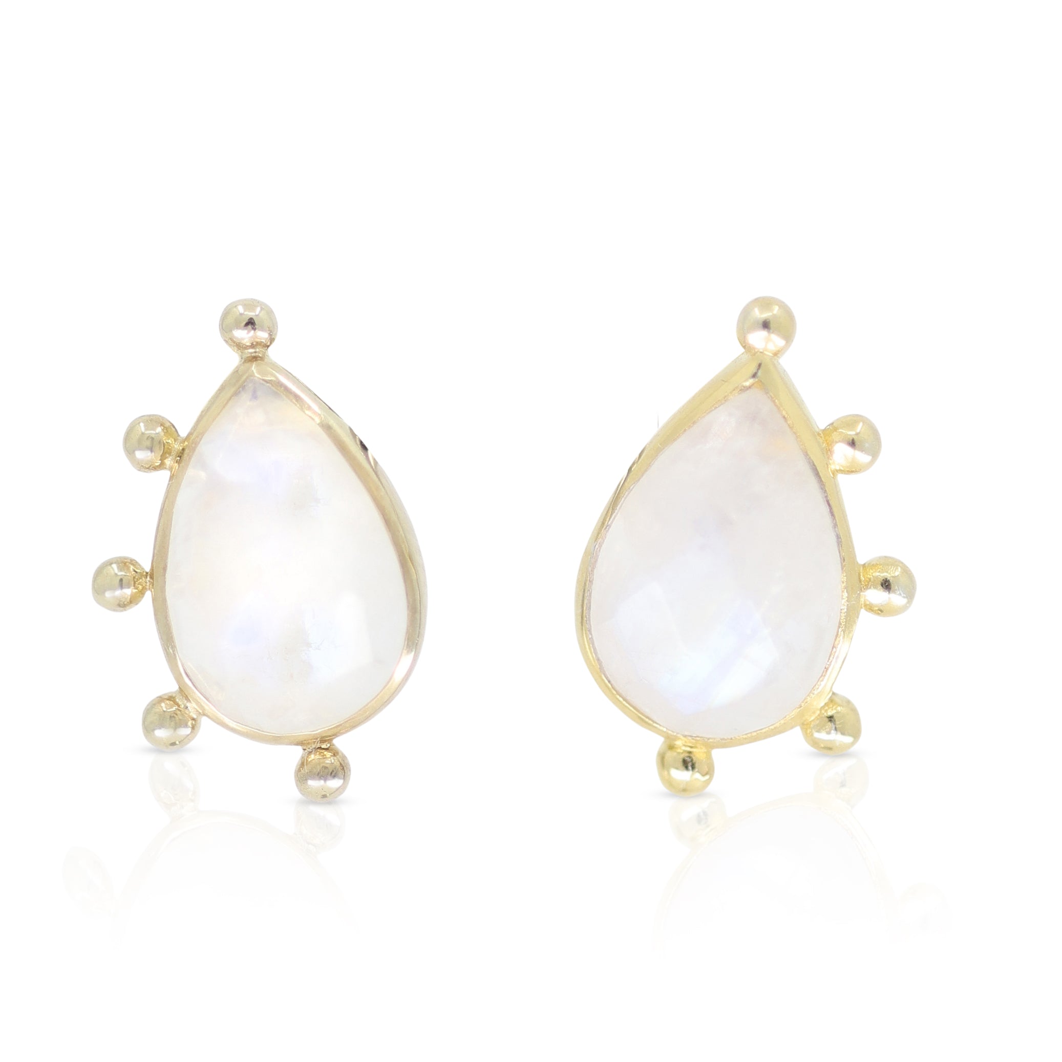 Margot Moonstone Gold Studs