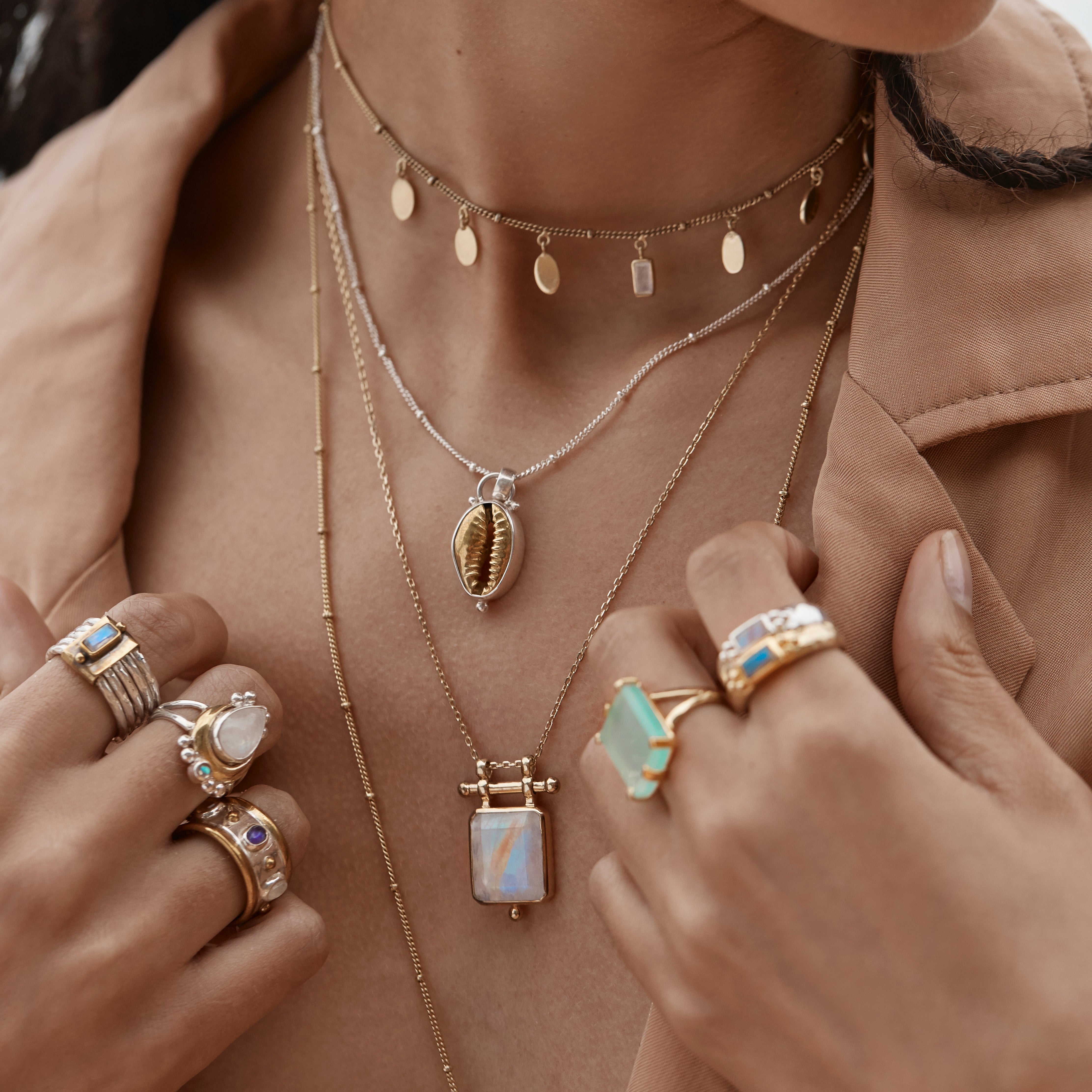 Etheria Moonstone Gold Necklace
