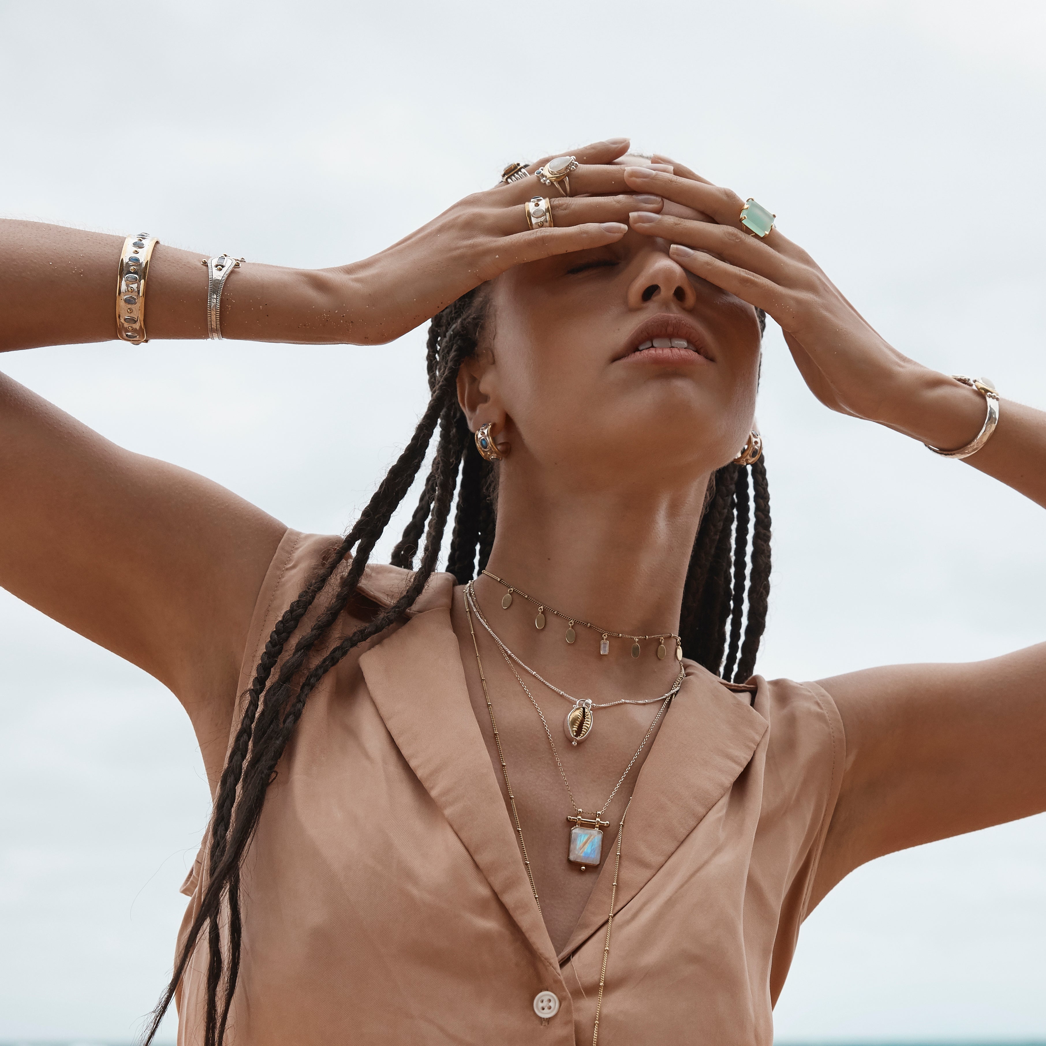 Etheria Moonstone Gold Necklace