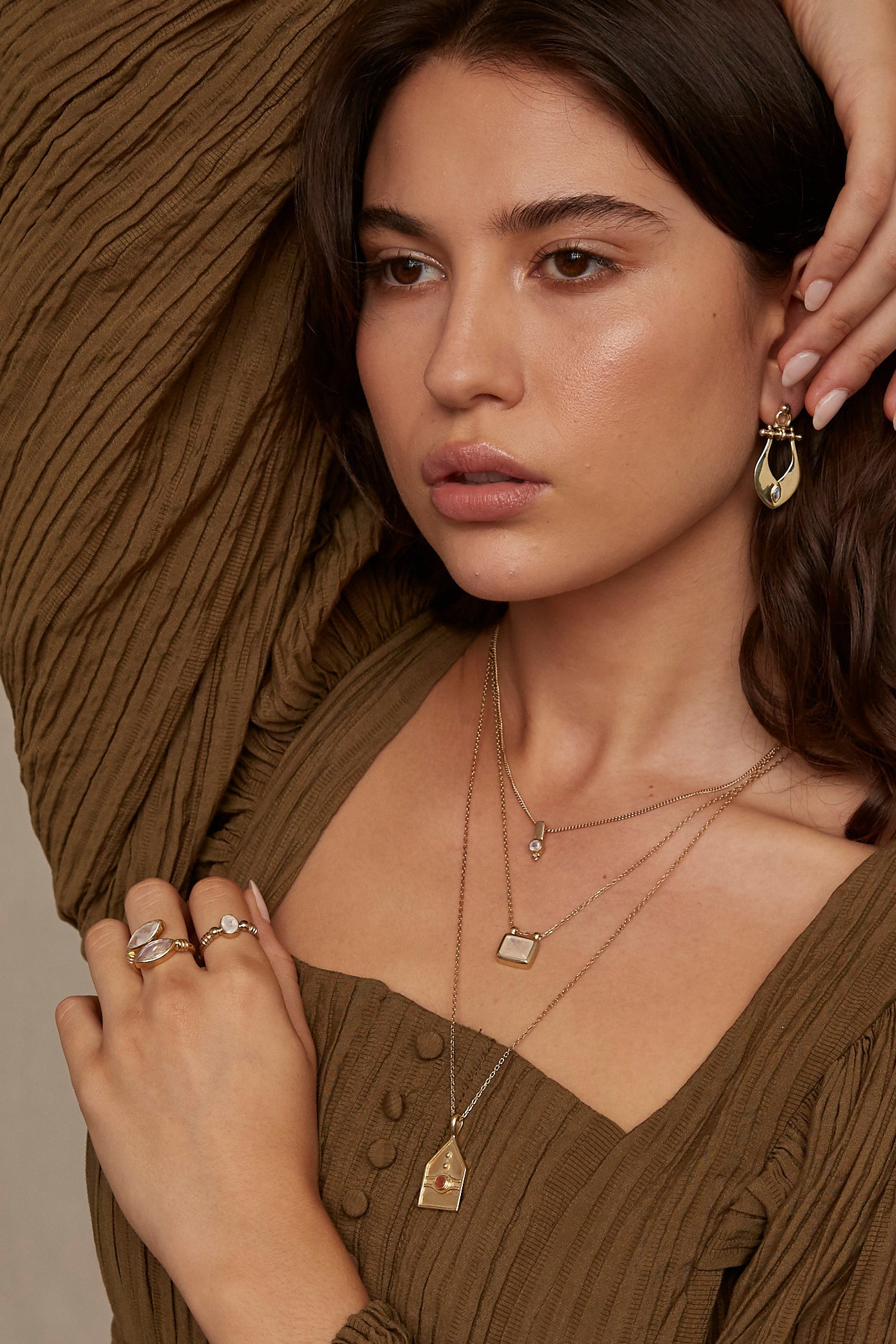 Harper Moonstone Gold Ring