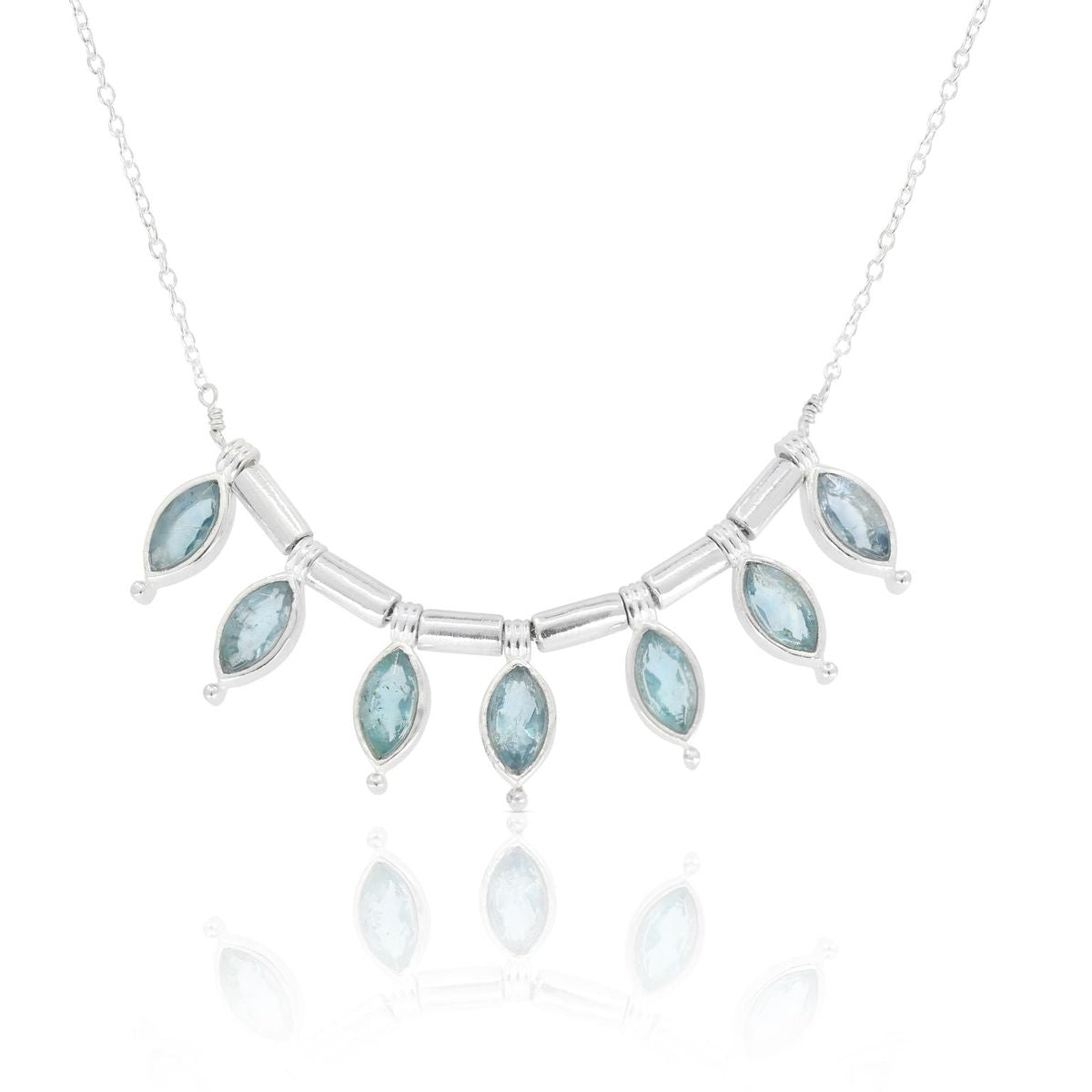 Rising Apatite Silver Necklace