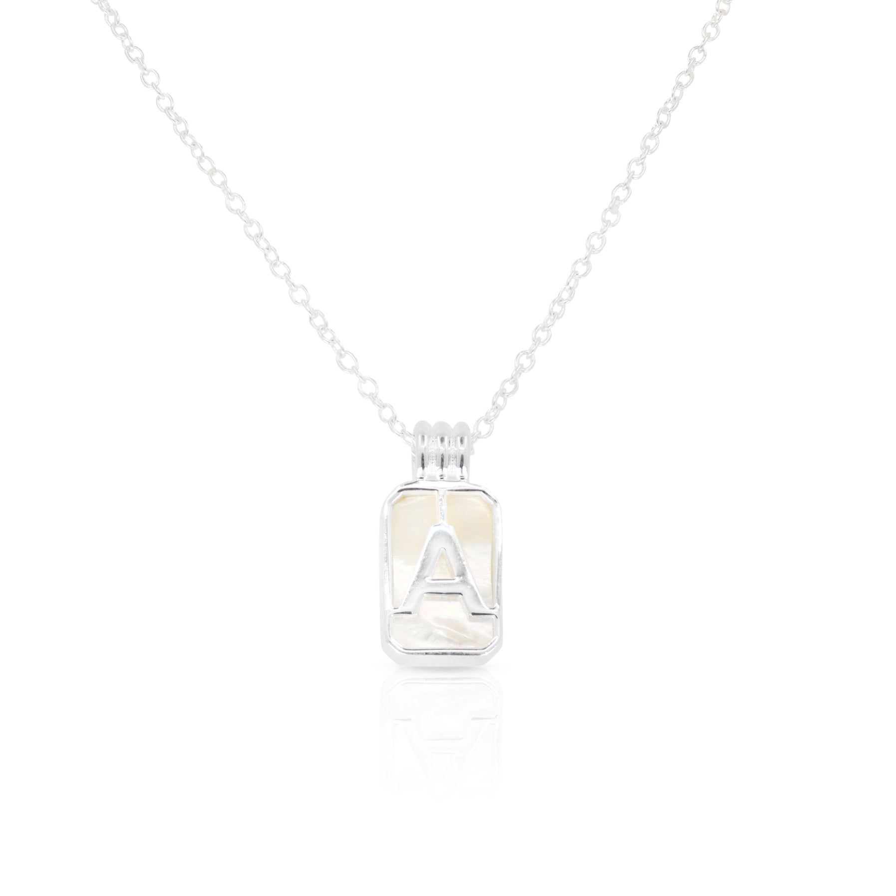Initial A to Z Silver Pendant