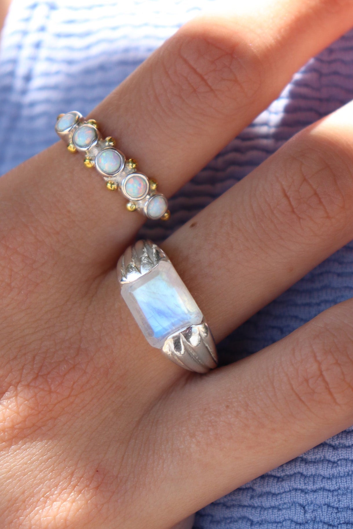 Alchemy Moonstone Silver Ring