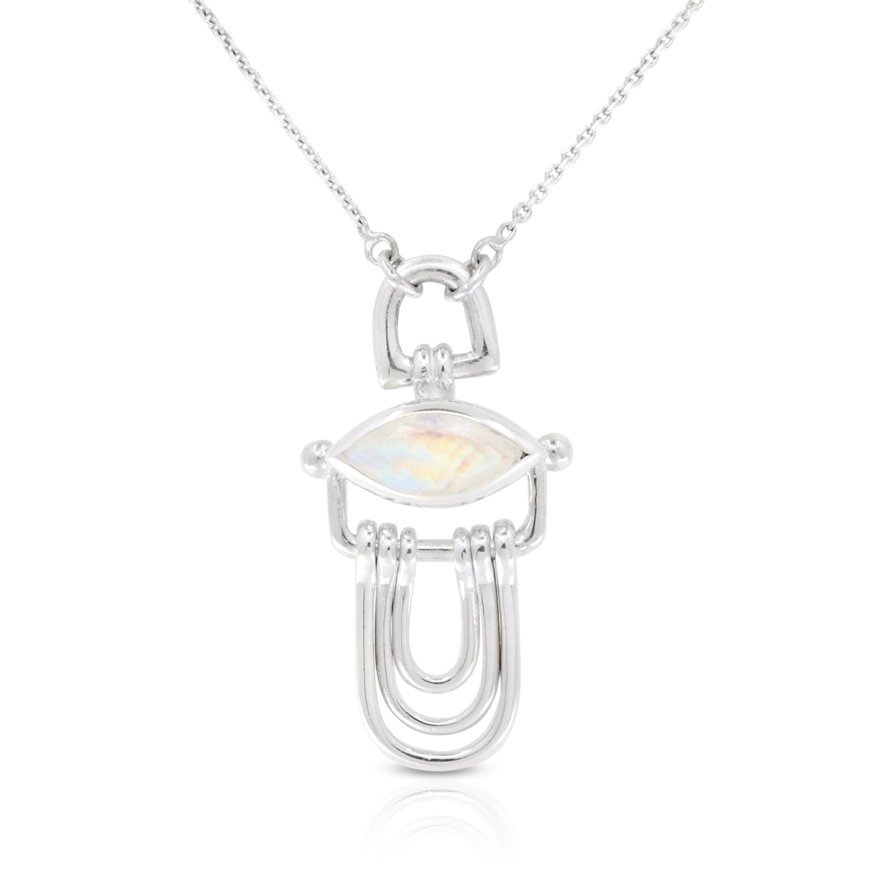 Athena Moonstone Silver Necklace
