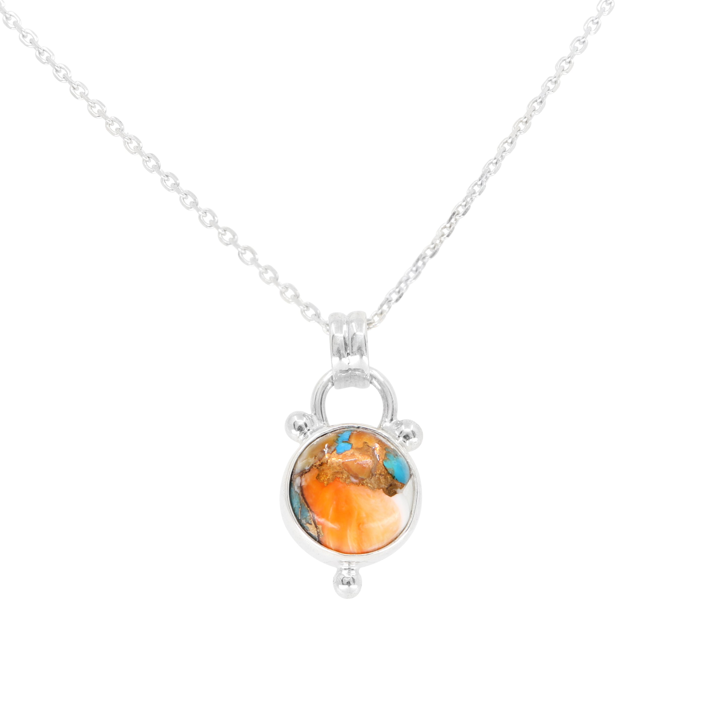 Delphi Oyster Turquoise Silver Necklace