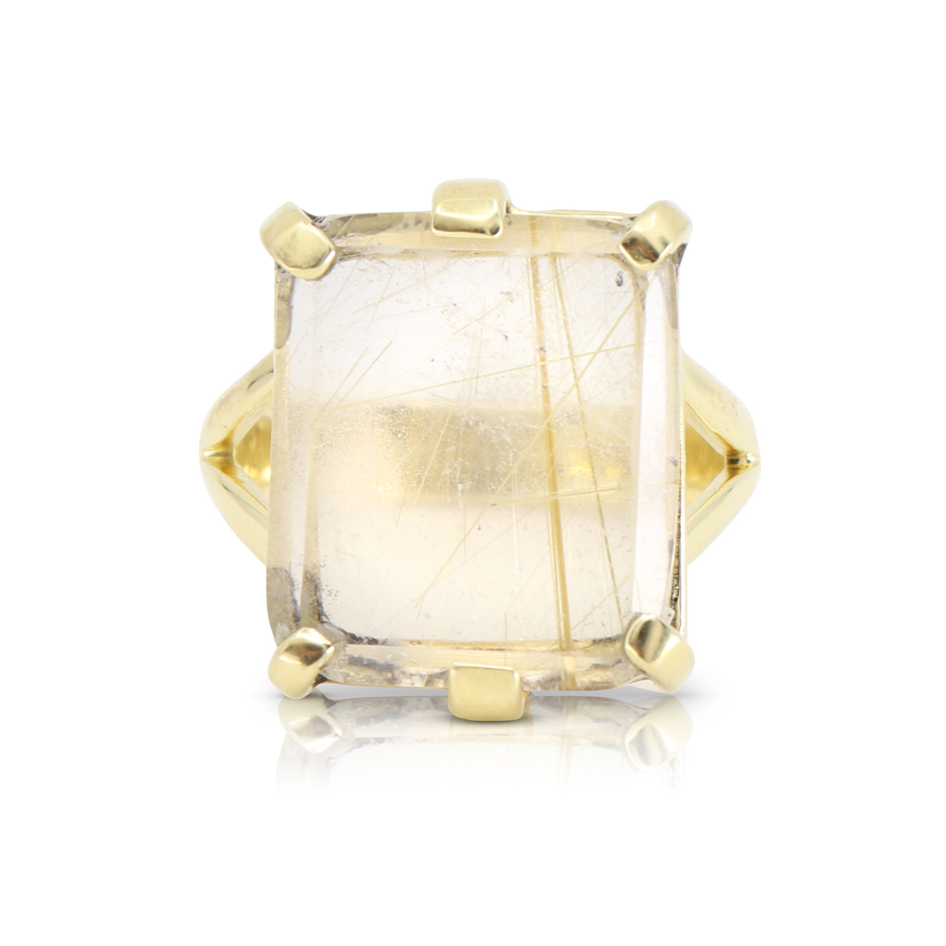Etheria Golden Rutilated Quartz Gold Ring