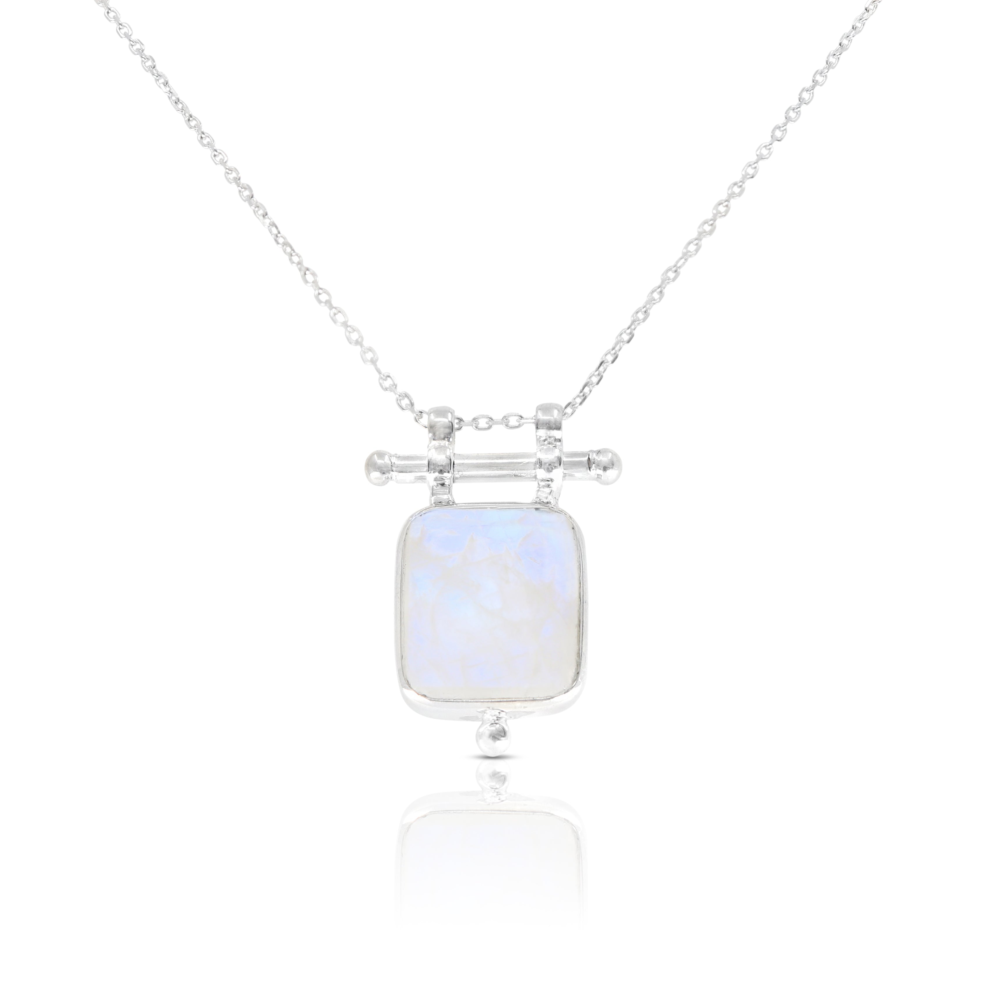 Etheria Moonstone Silver Necklace