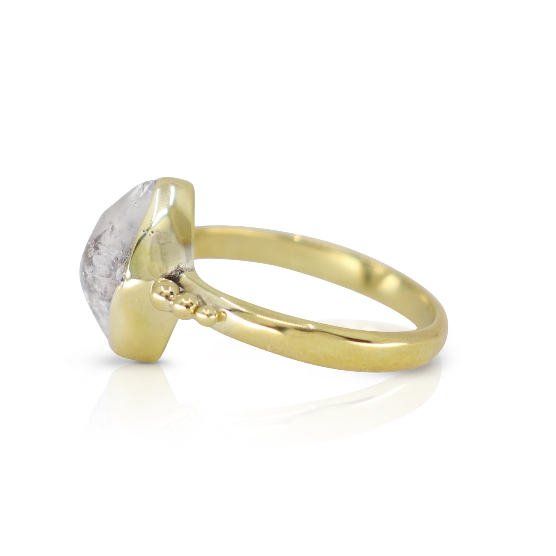 Herkimer Diamond Gold Ring