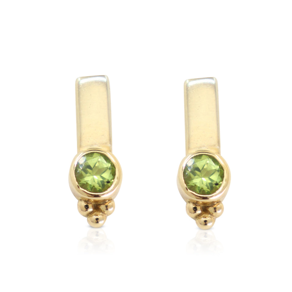 Rhea Gold Apatite Studs