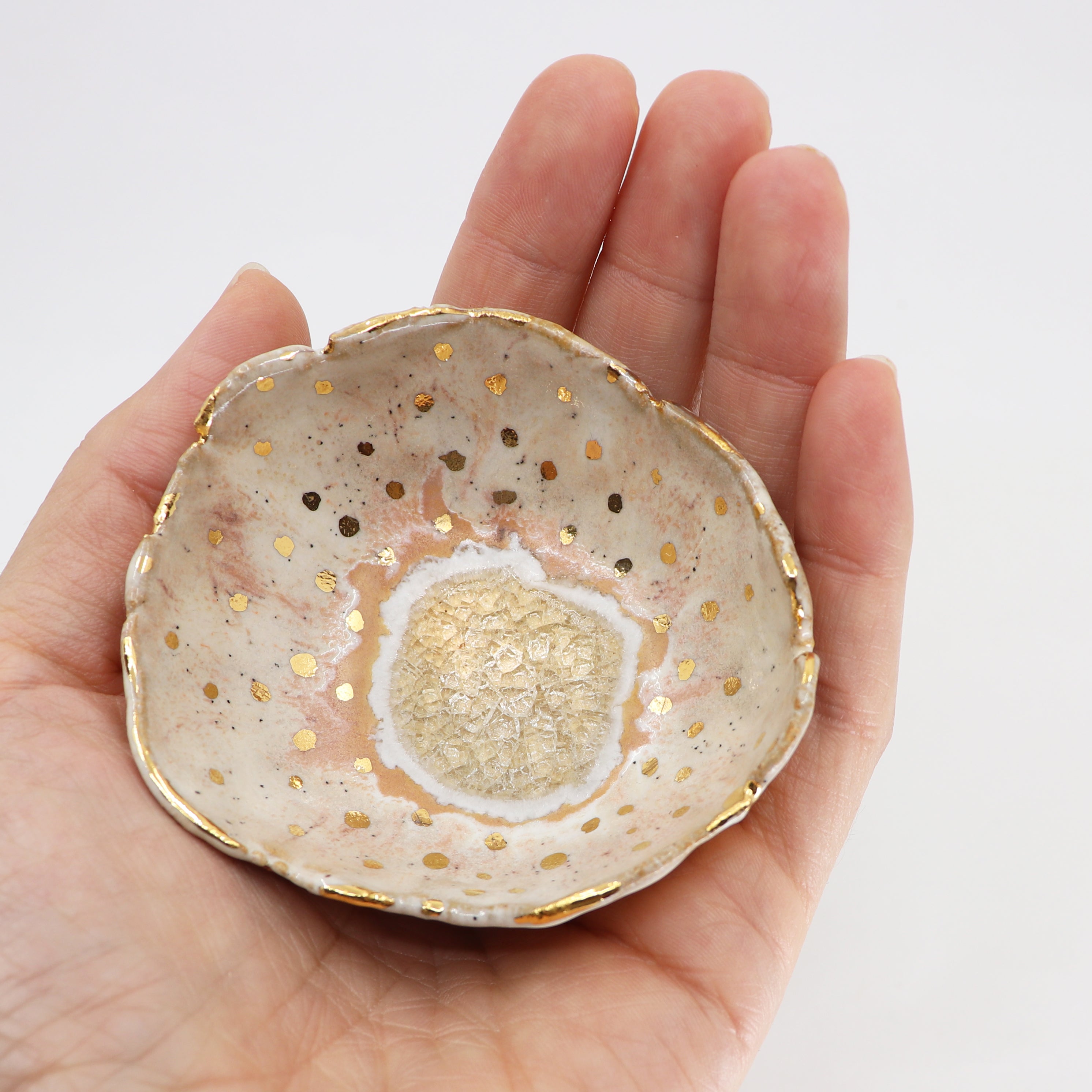 Gold Dot Ring Dish