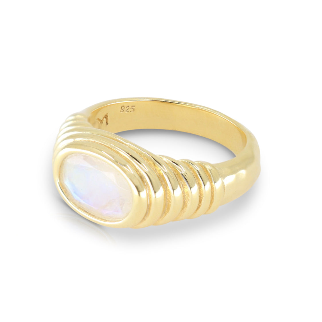Iris Moonstone Gold Ring