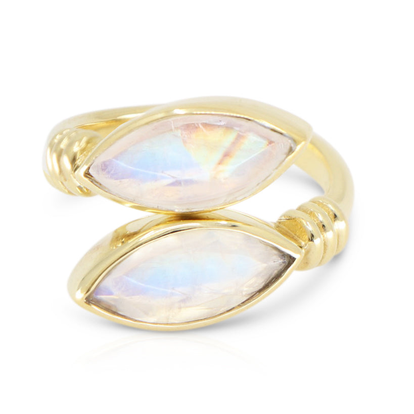 Medusa Moonstone Gold Ring