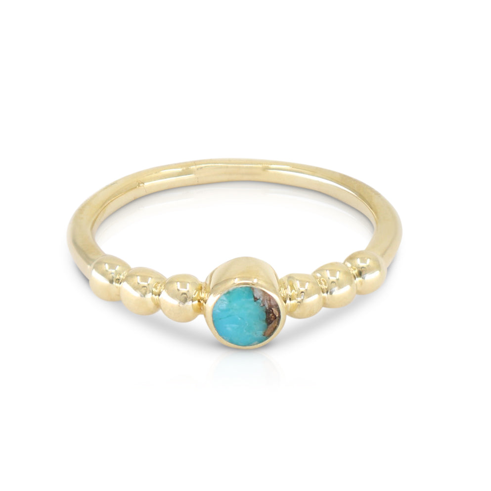 Bella Oyster Turquoise Gold Stacker