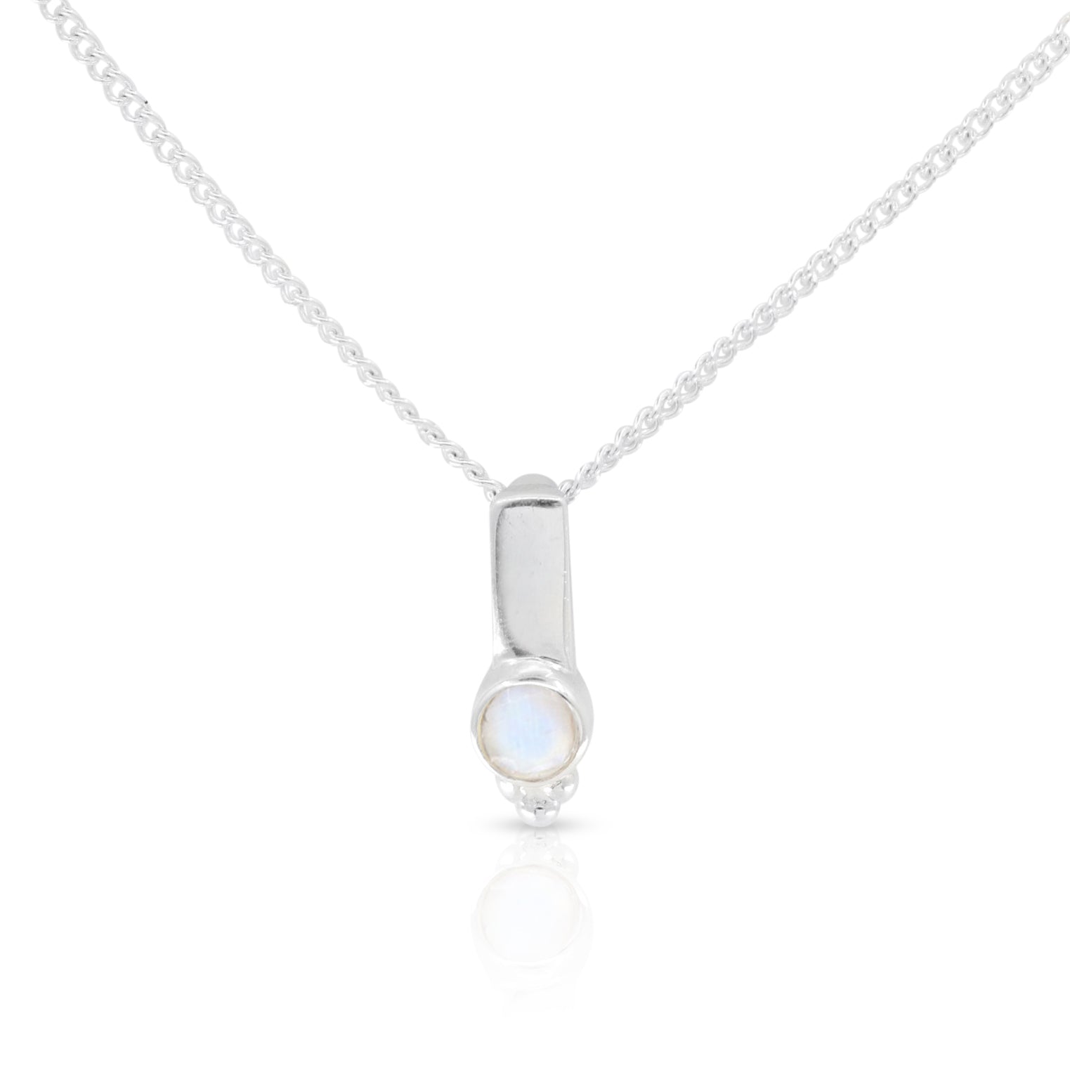 Rhea Silver Moonstone Necklace