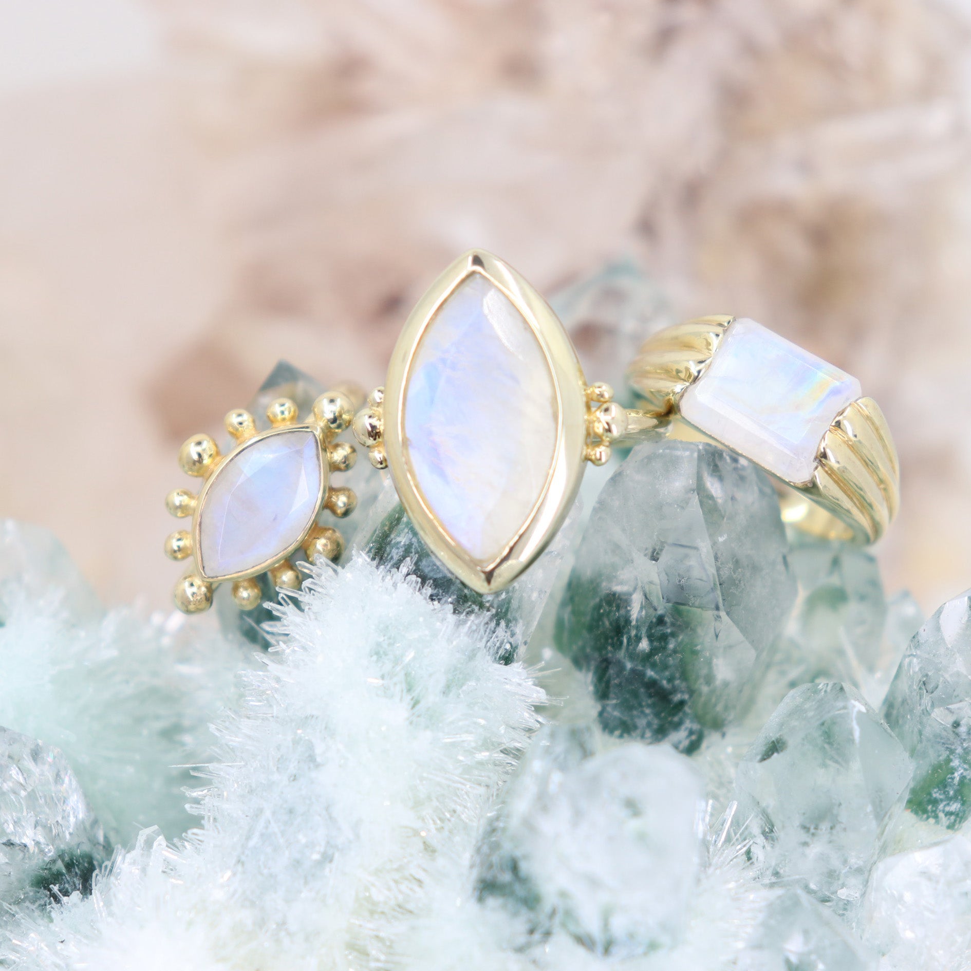 Sienna Moonstone Gold Ring