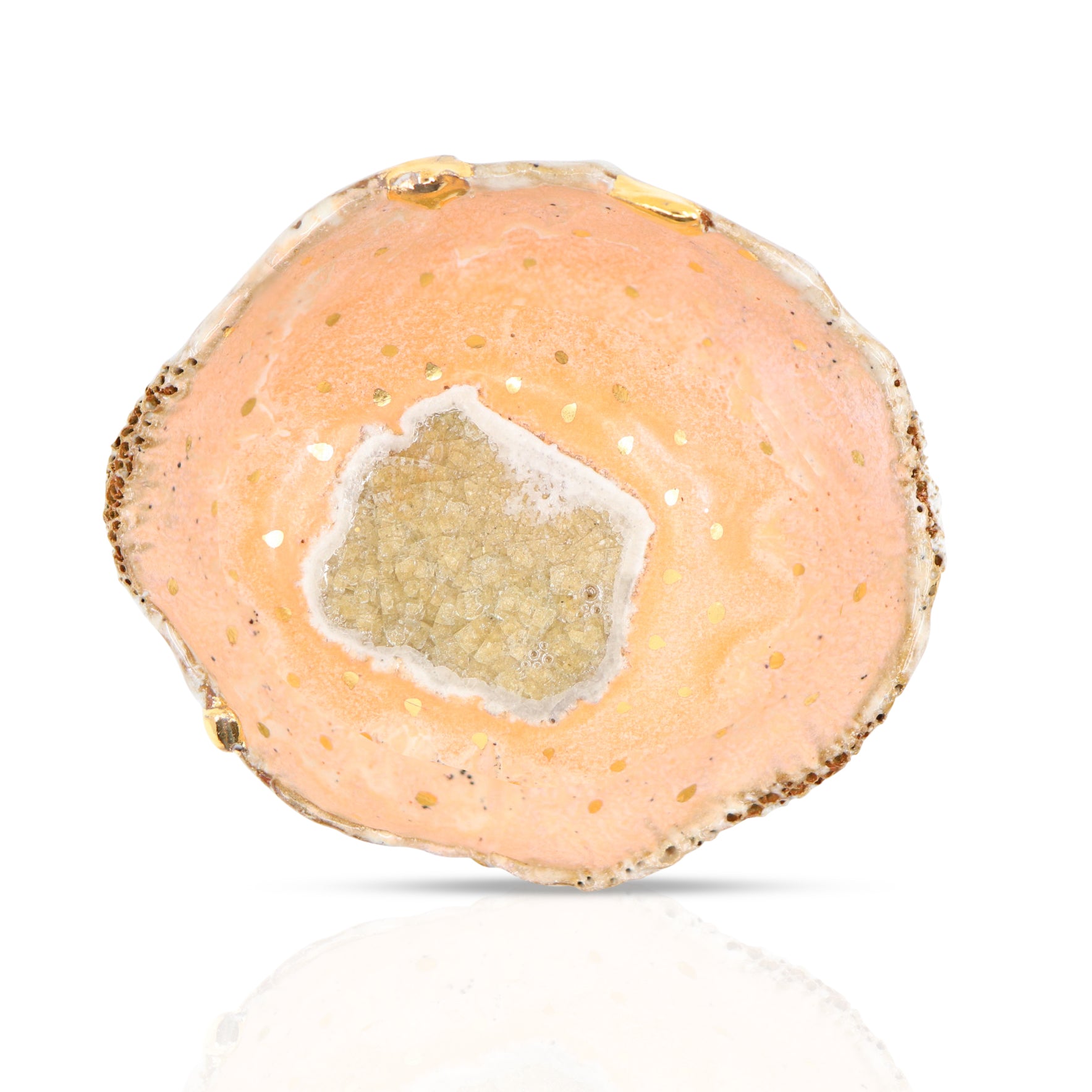Large Blush Gold Dot Ring Dish