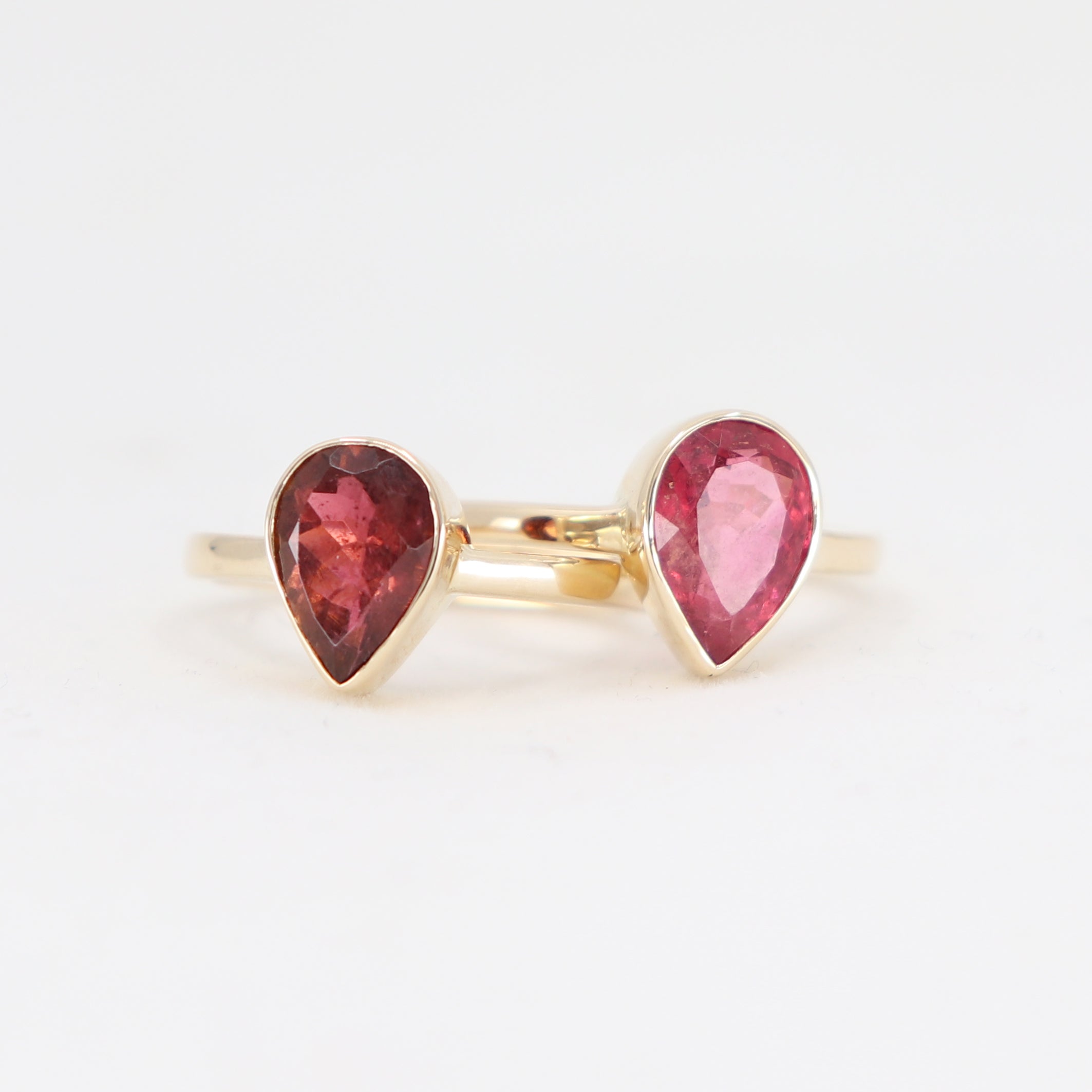 Light Raspberry Tourmaline 9k Yellow Gold