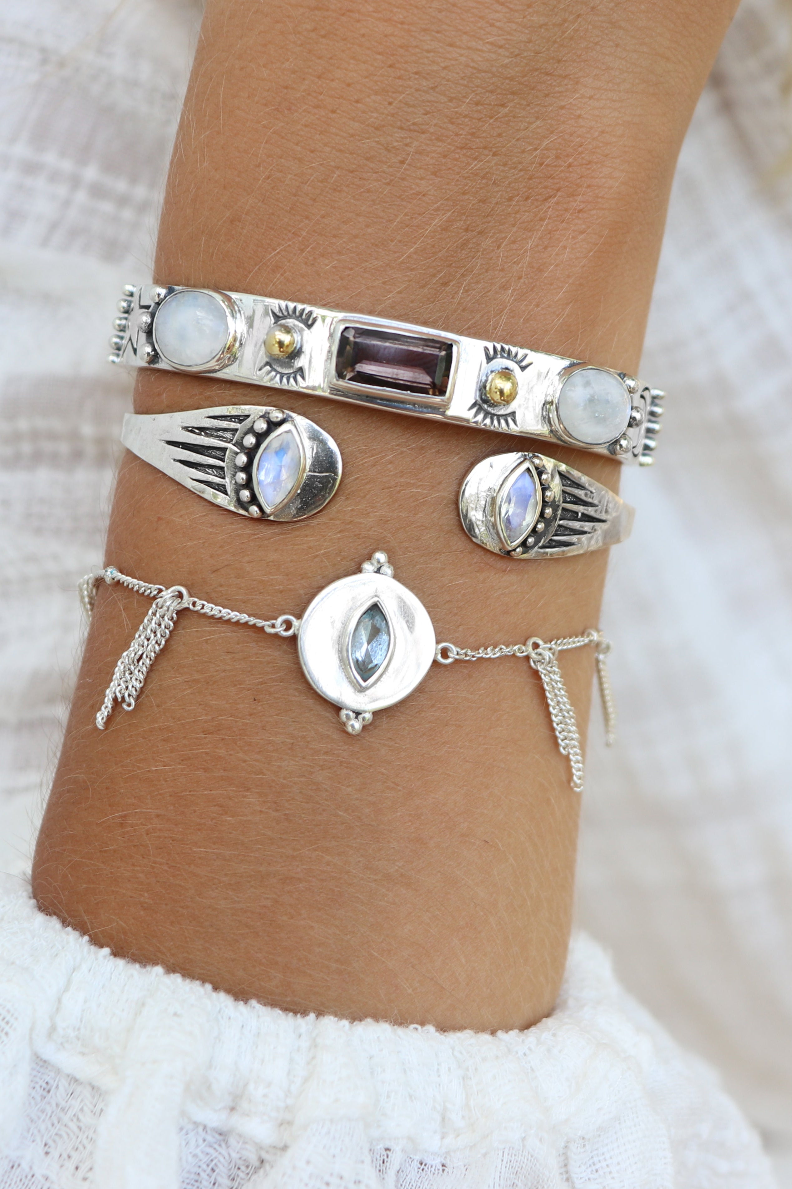 The Eye Silver Cuff