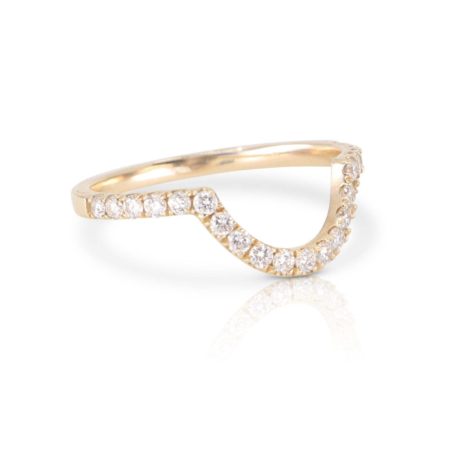 White Diamond Crescent Band