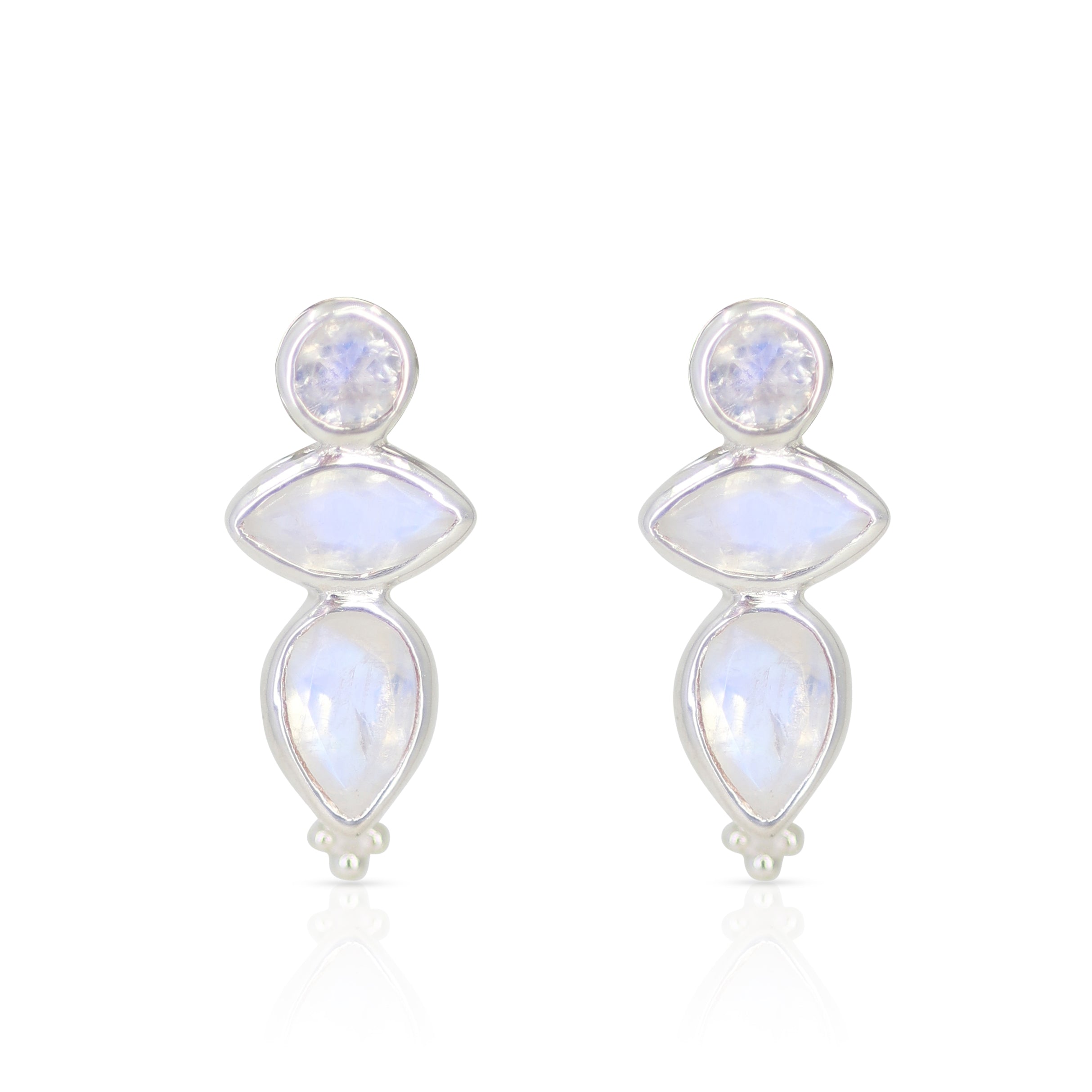 Mabel Moonstone Silver Stud