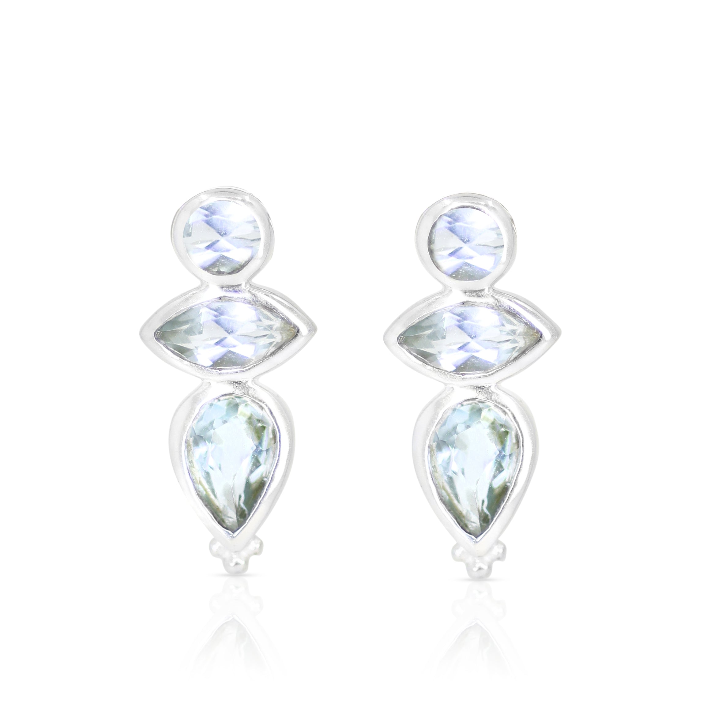 Mabel Topaz Silver Stud