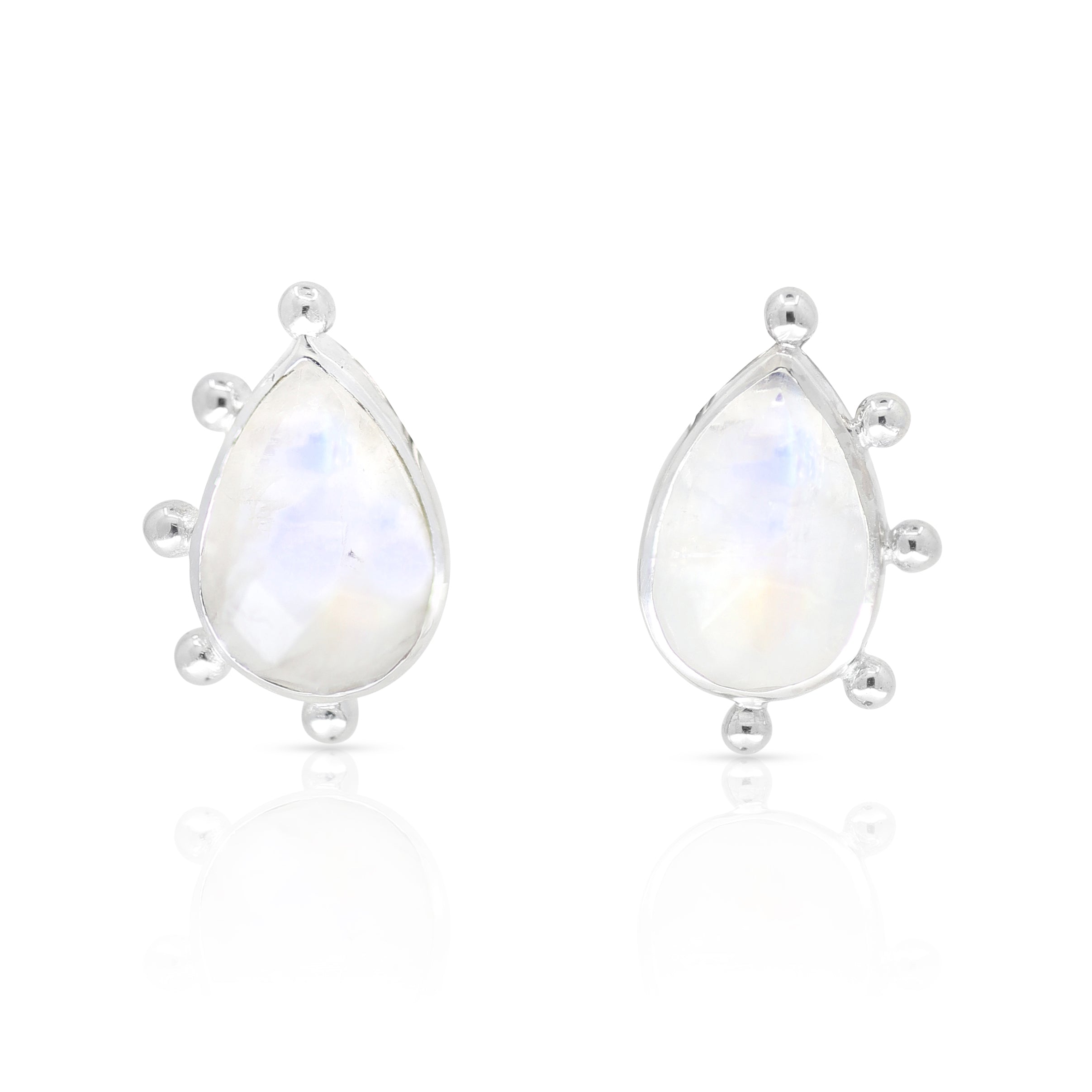 Margot Moonstone Silver Studs