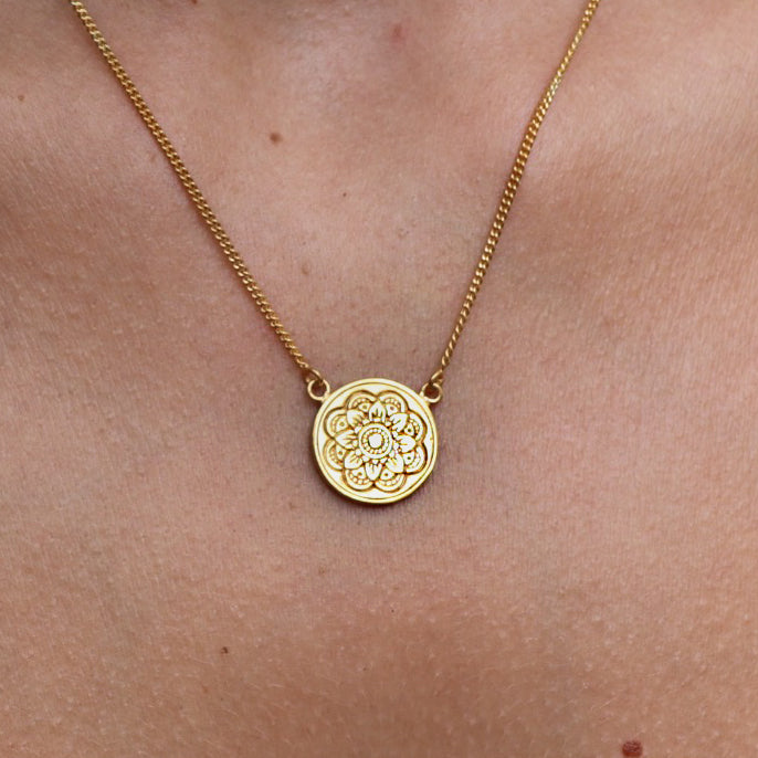 Mandala Gold Necklace