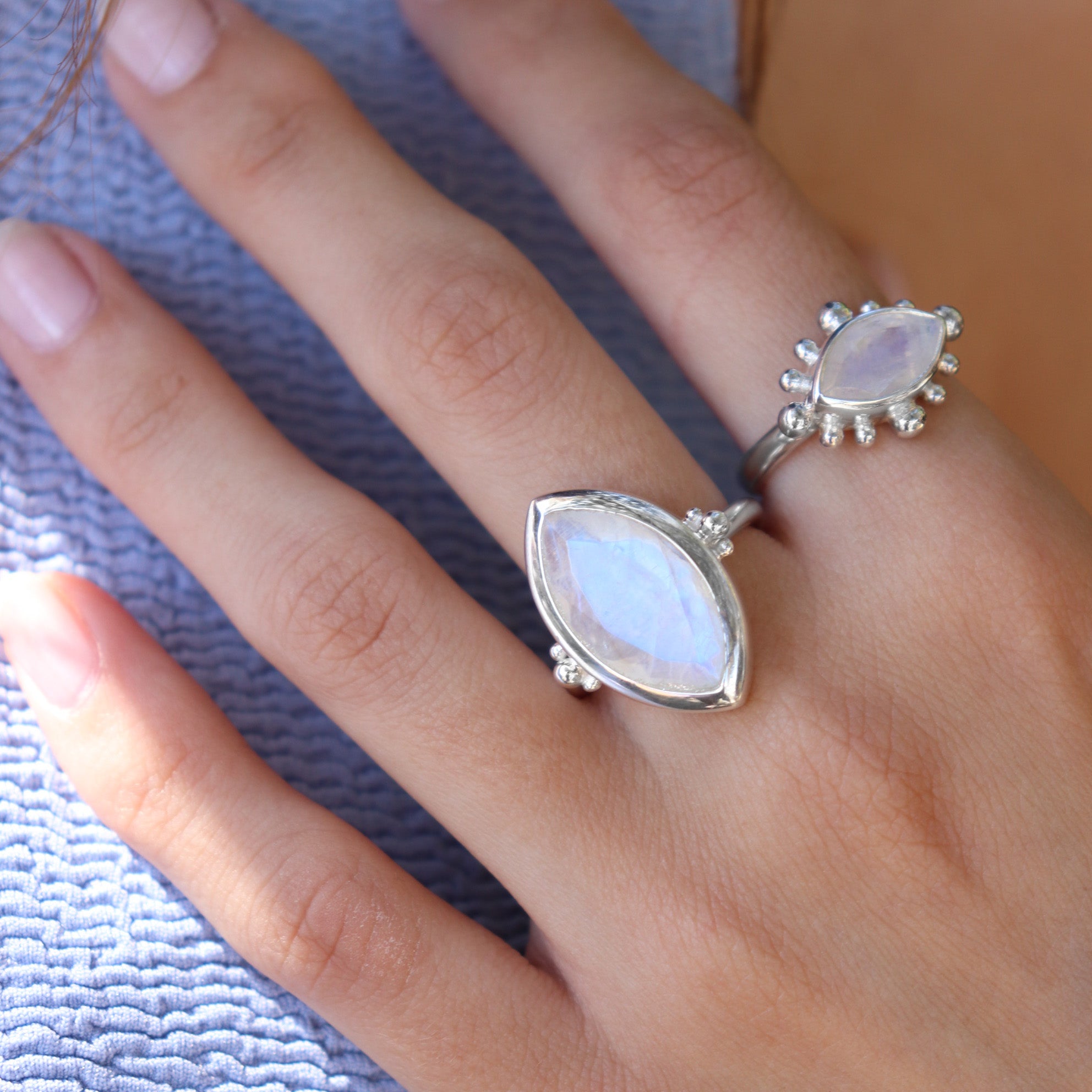 Sienna Moonstone Silver Ring