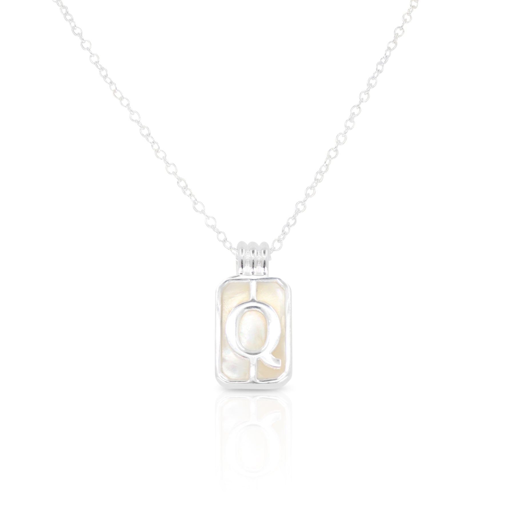 Initial A to Z Silver Pendant