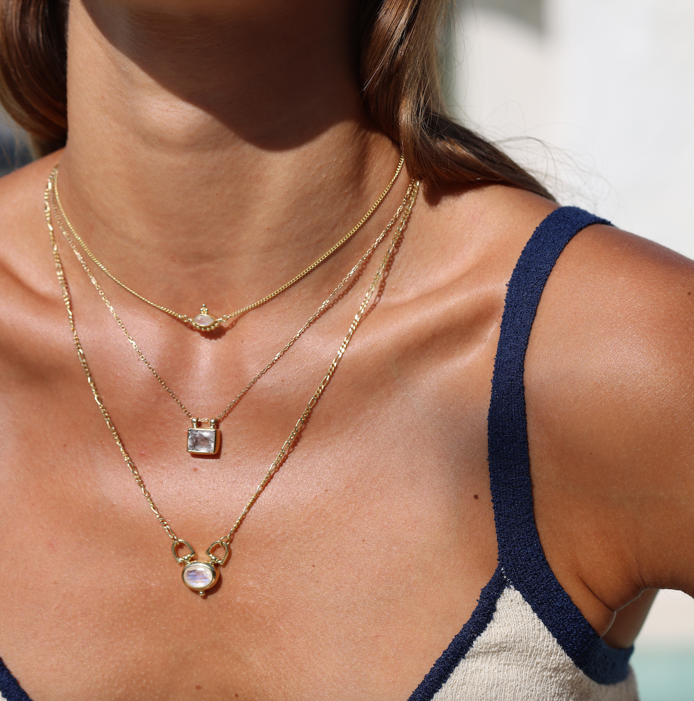 Ophelia Moonstone Gold Choker