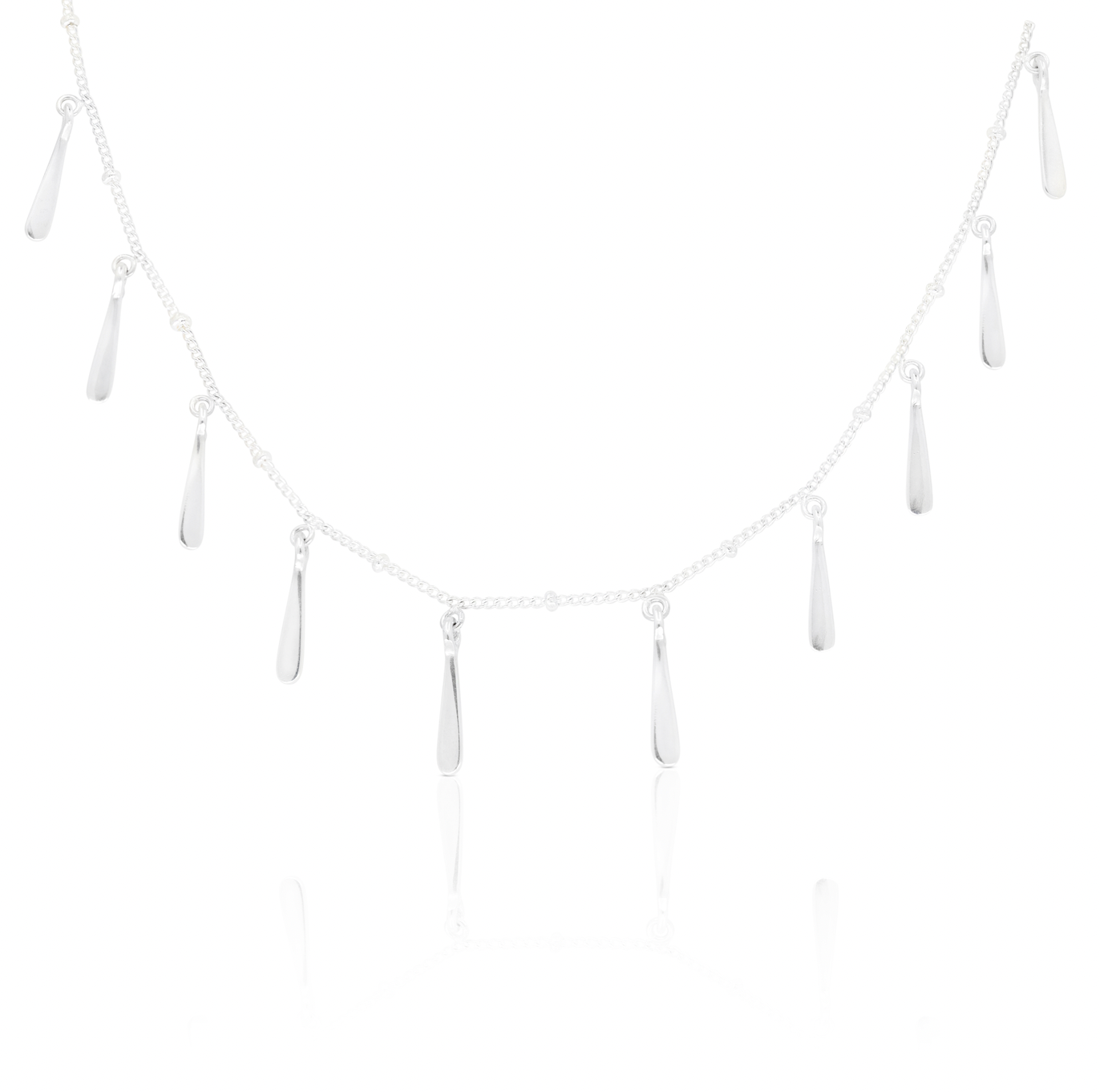 Terra tassel silver necklace Clearance