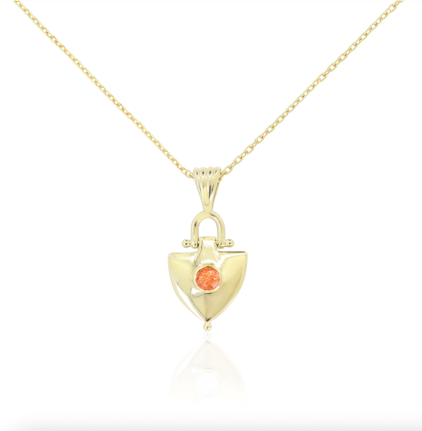 Anchor Of My Heart Gold Sunstone Necklace