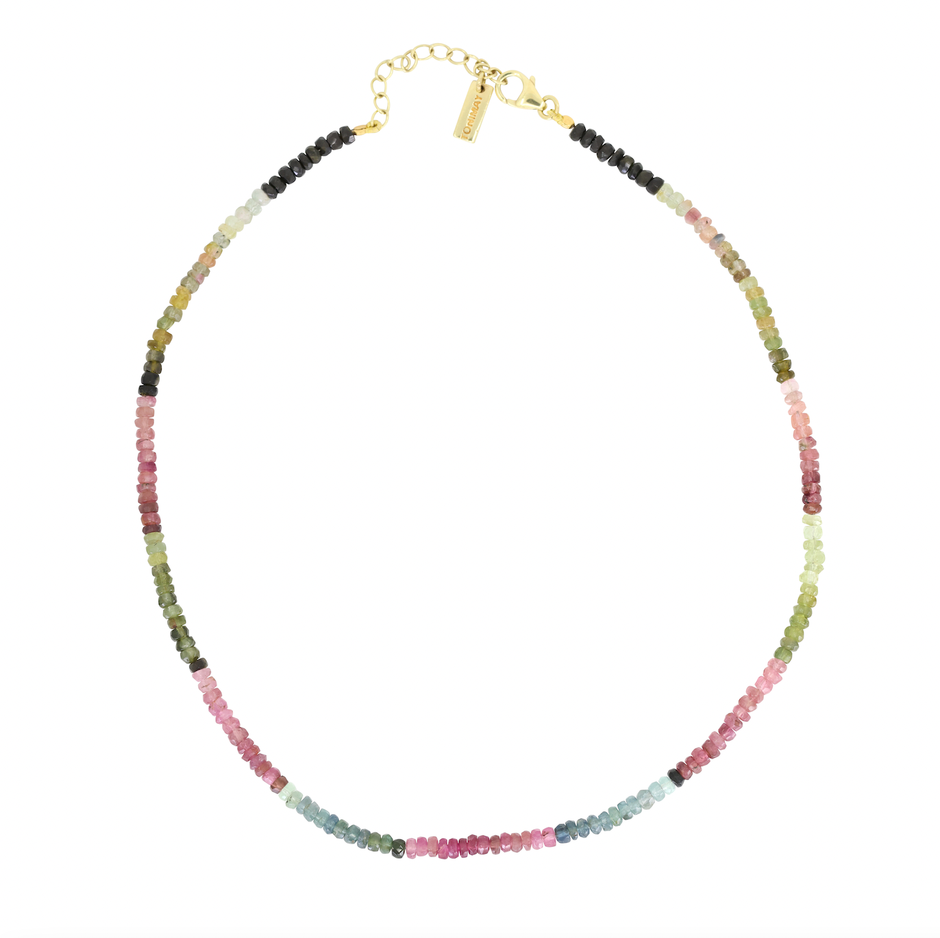 Tourmaline Ombre Gold Necklace
