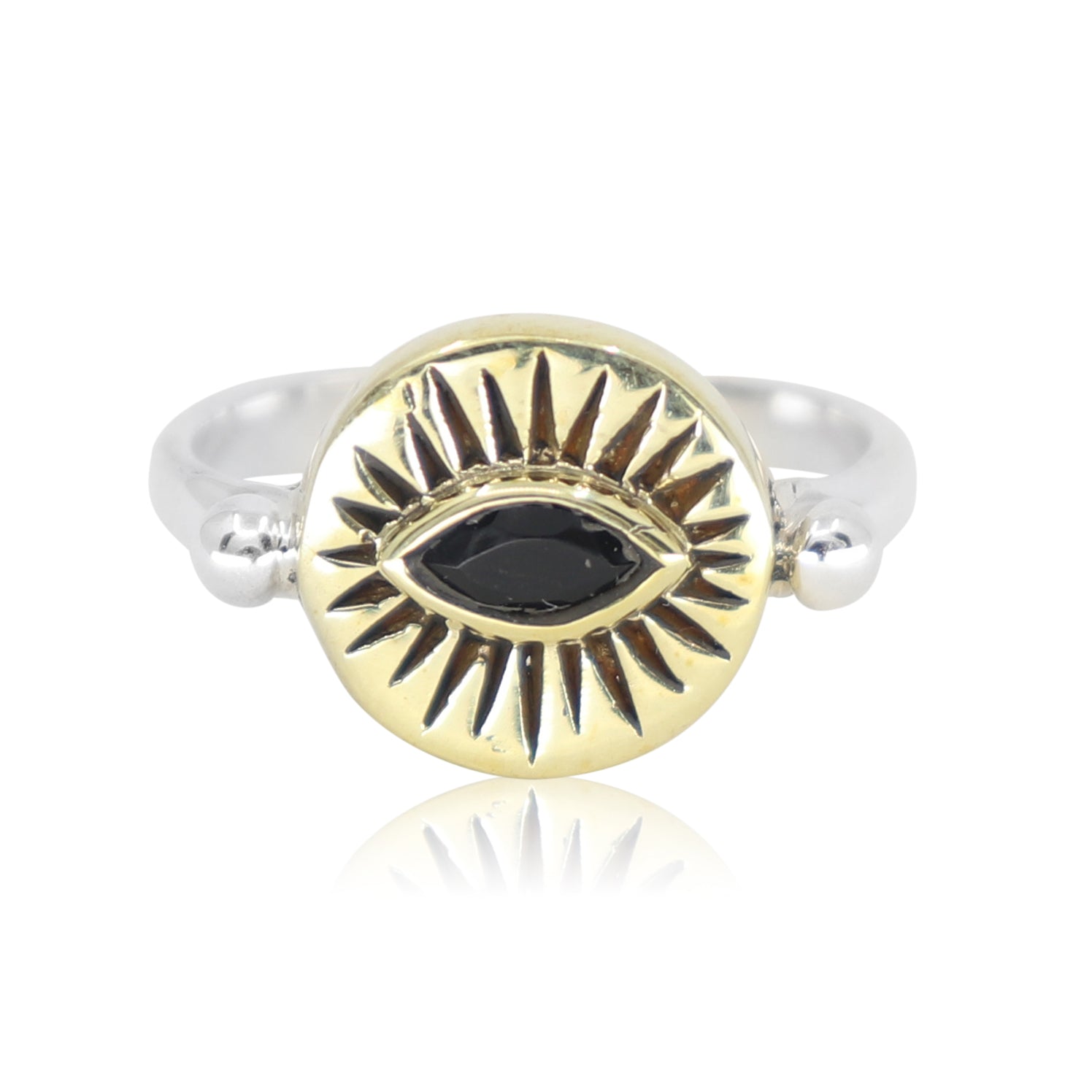 Soleil Onyx Brass Ring