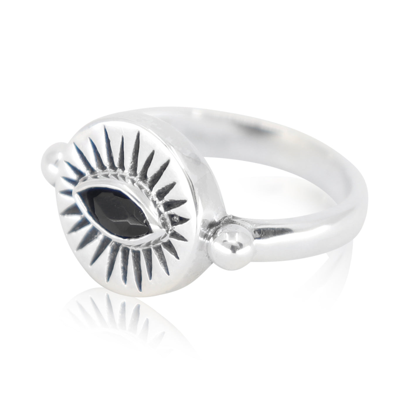 Soleil Onyx Silver Ring