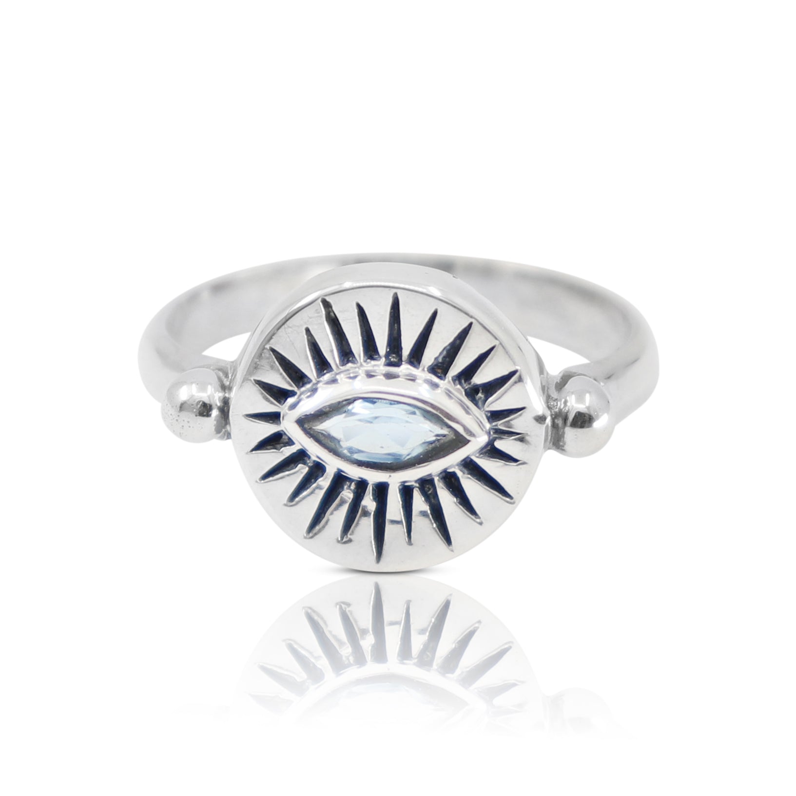 Soleil Topaz Silver Ring